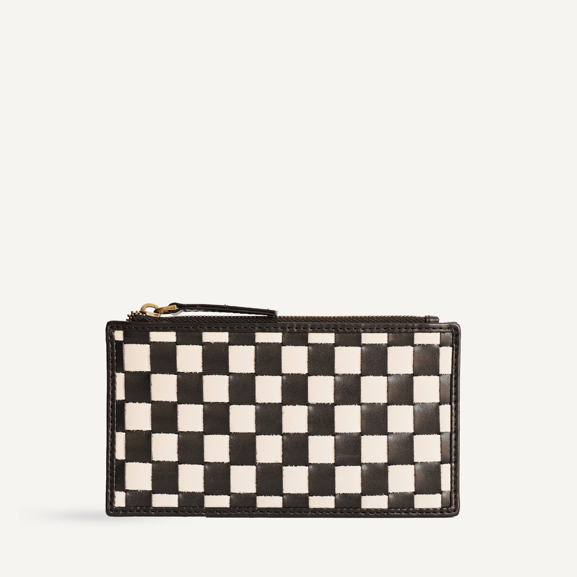 Odin Card Case - Brown & Cream Check