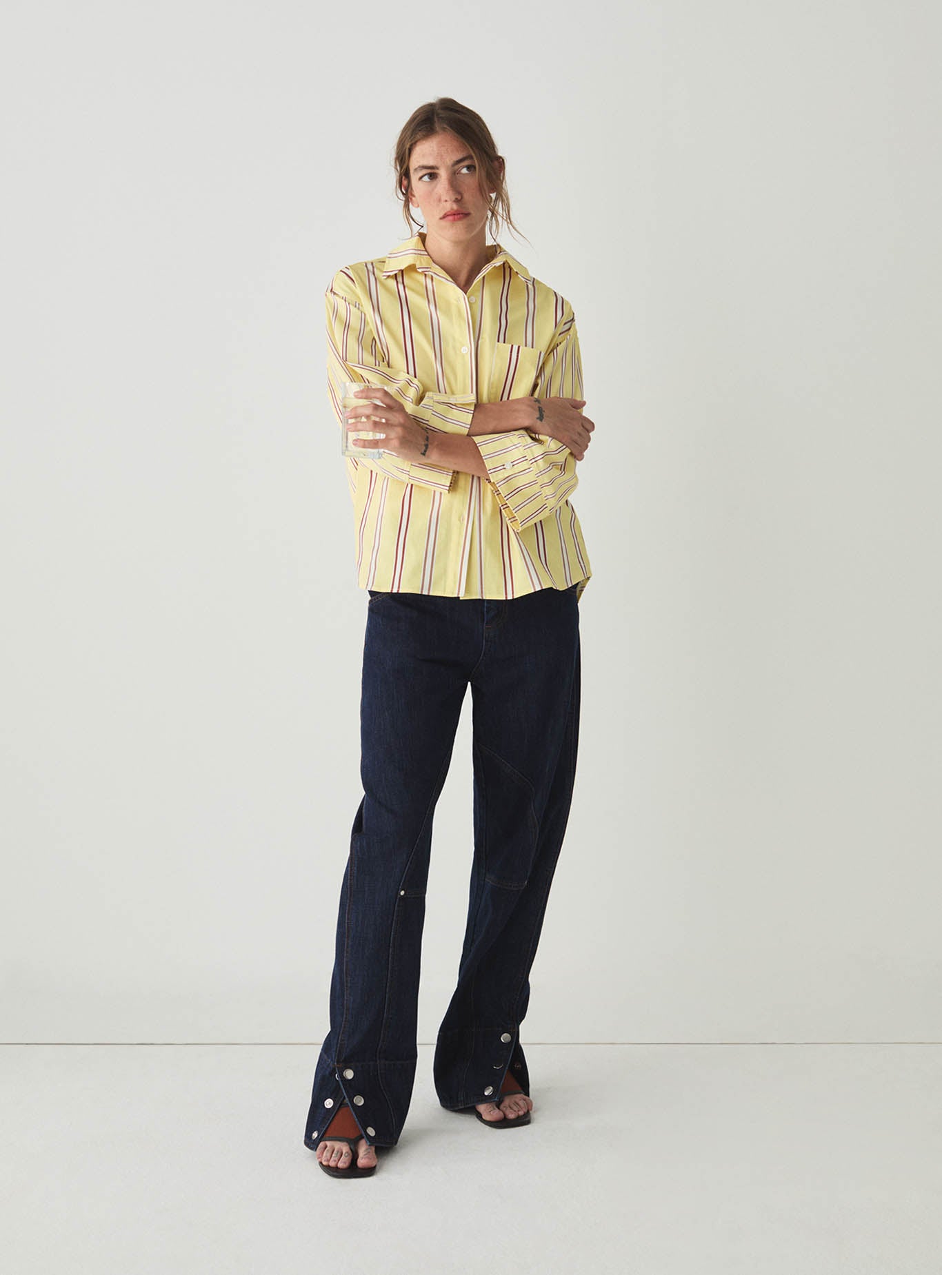 Caos Striped Shirt - Butter