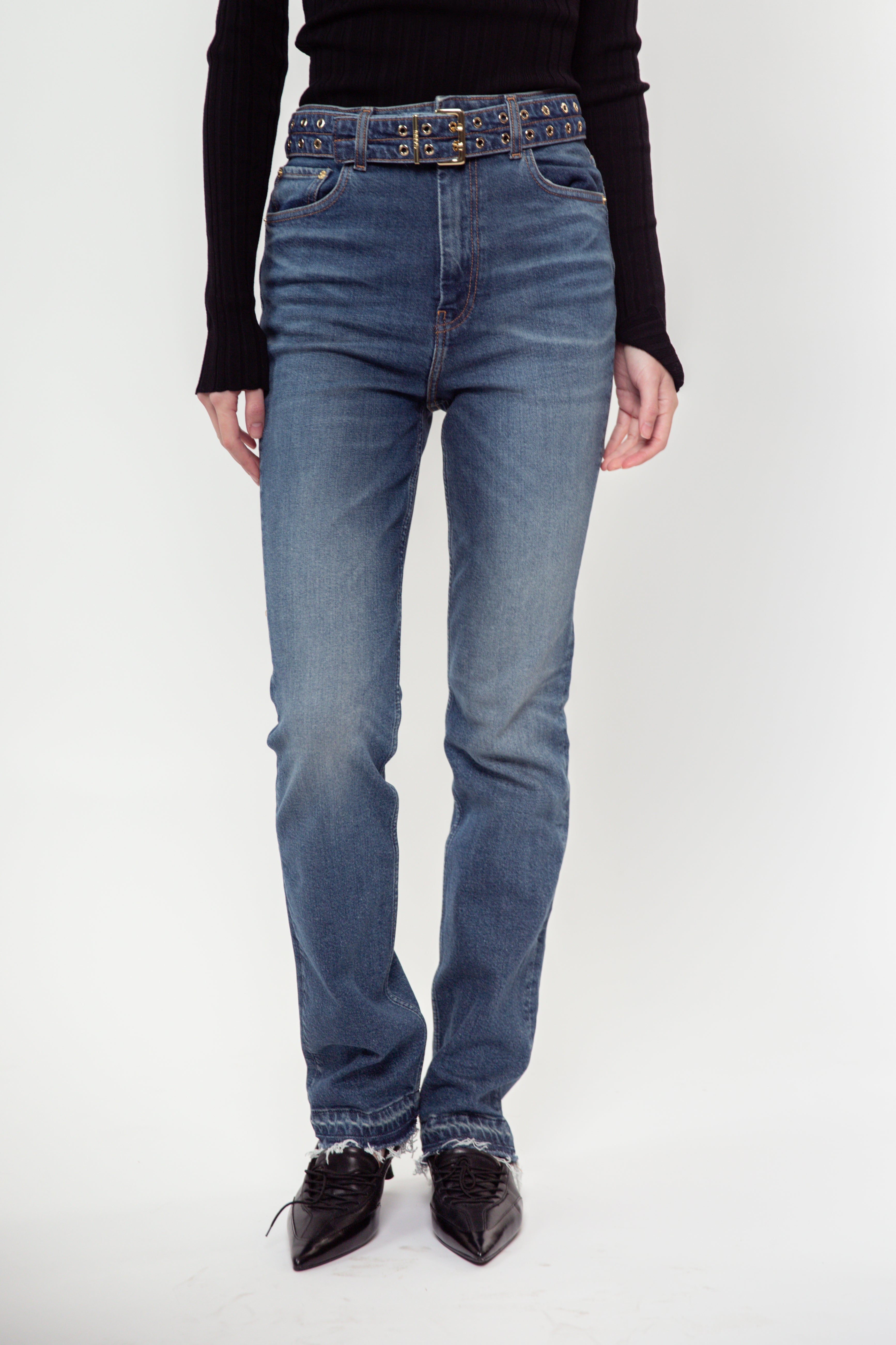 Future Denim Belted Carri Jean - Blue