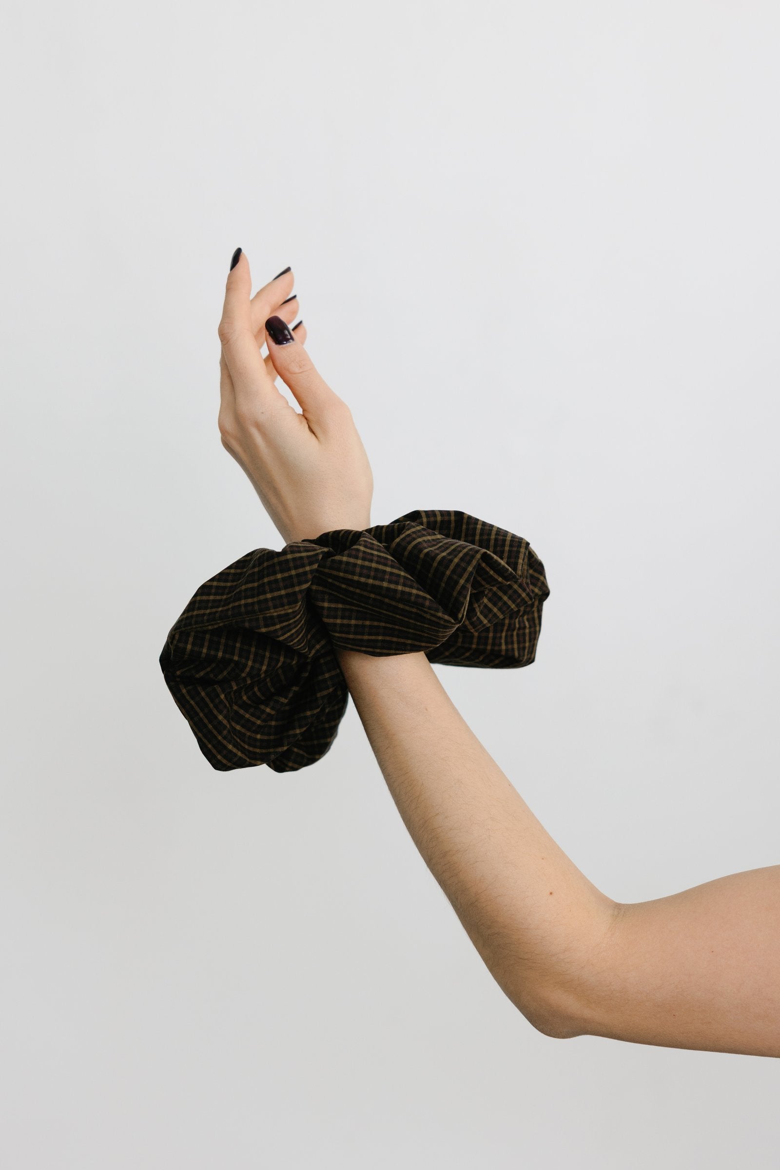 XL Cotton Scrunchie - Sandy Plaid