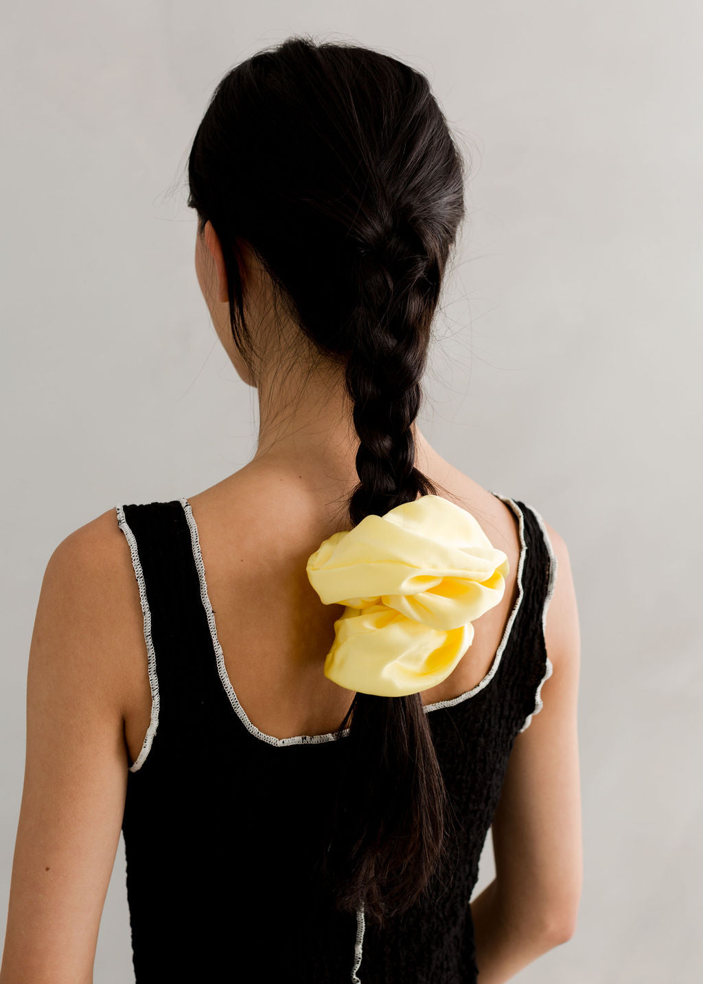 Oversized Silk Srunchie - Butter