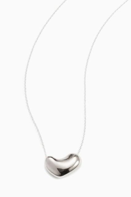 Small Sculpted Heart Pendant - Sterling Silver