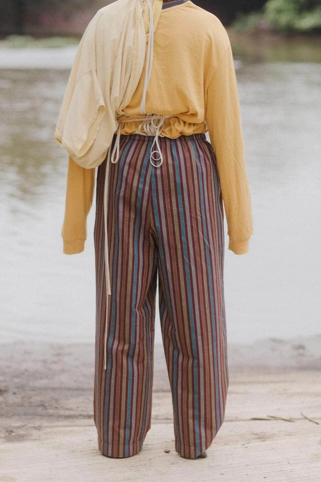 Ole Pants - Maroon Multi Stripe