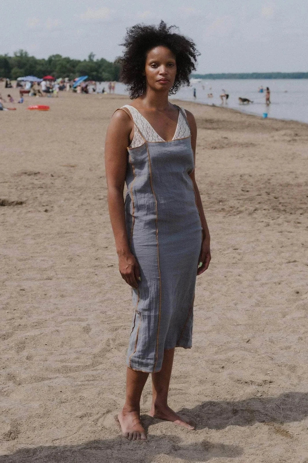 Shok Slip Dress - Bayon Grey