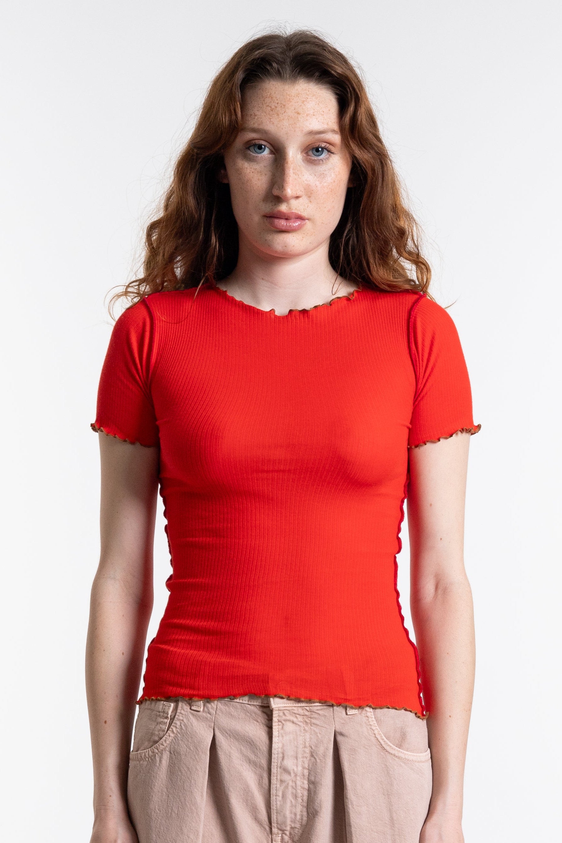 Vein Tee Shirt - My Red
