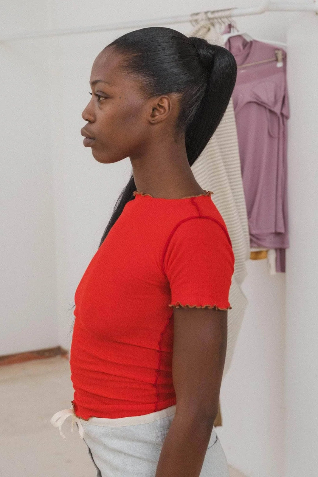 Vein Tee Shirt - My Red