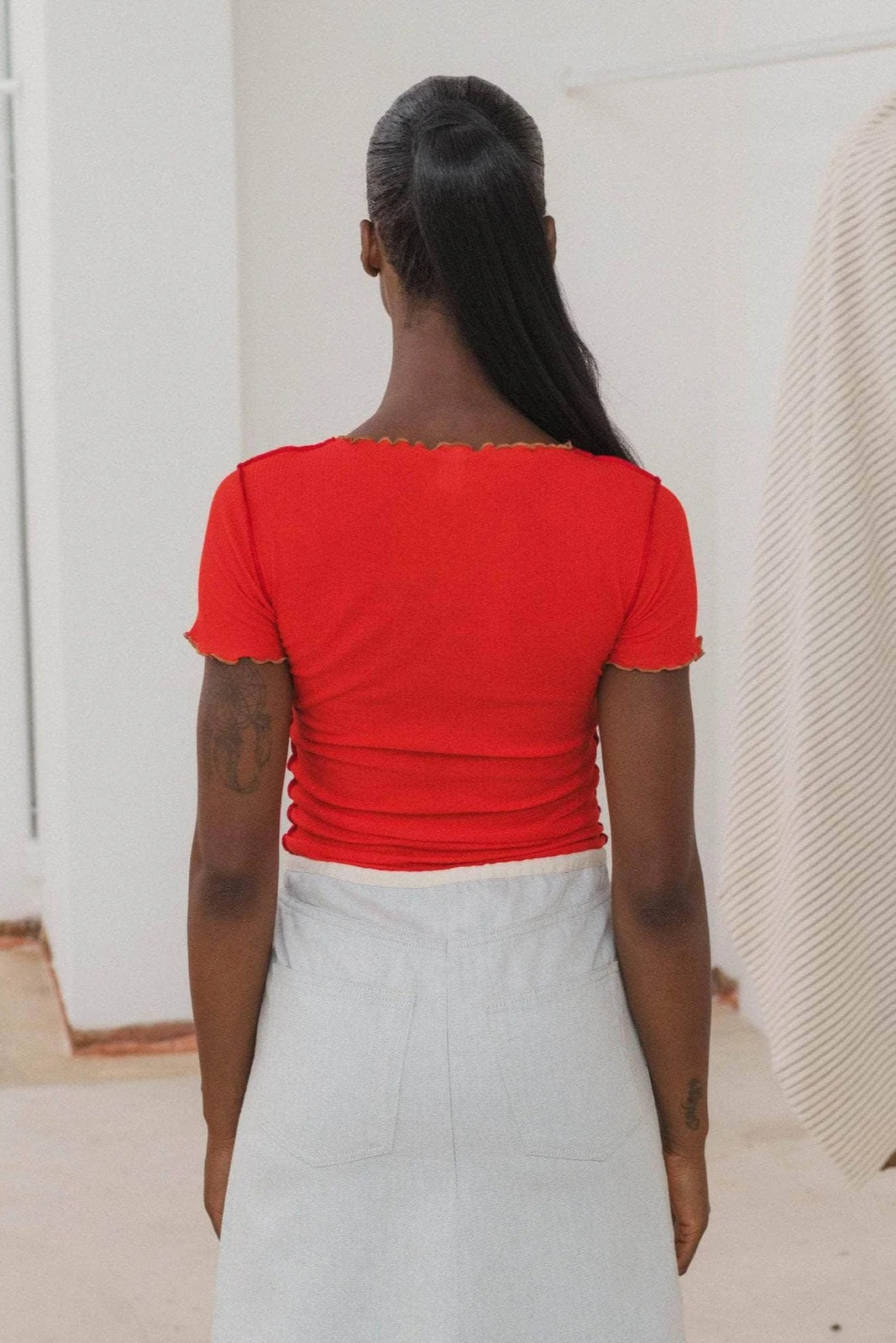 Vein Tee Shirt - My Red