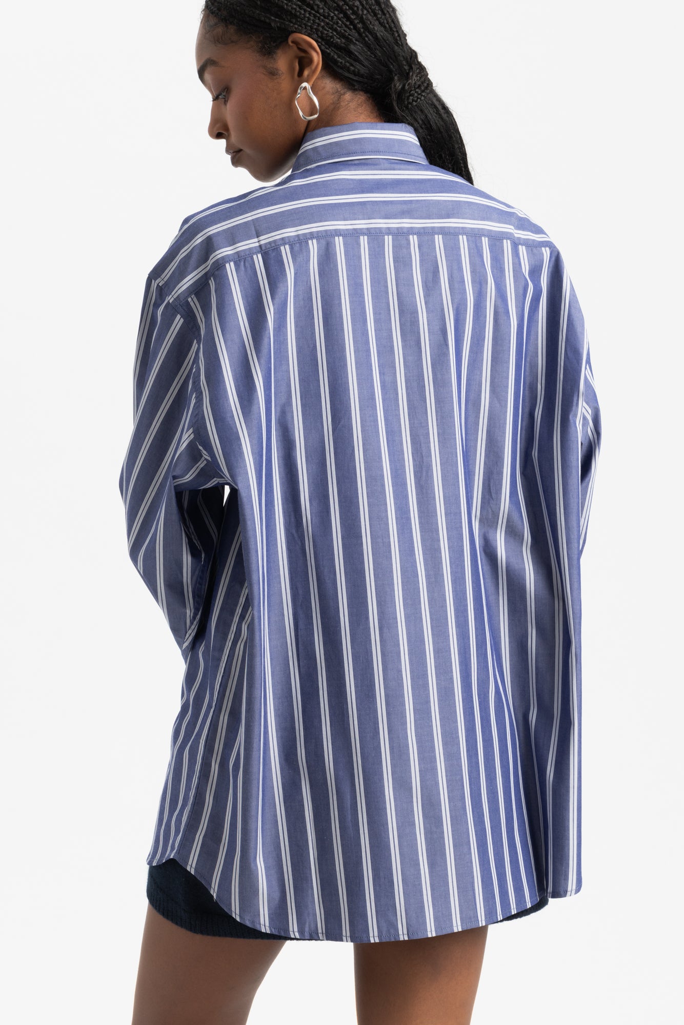 Nolan Shirt - Indigo White Stripe