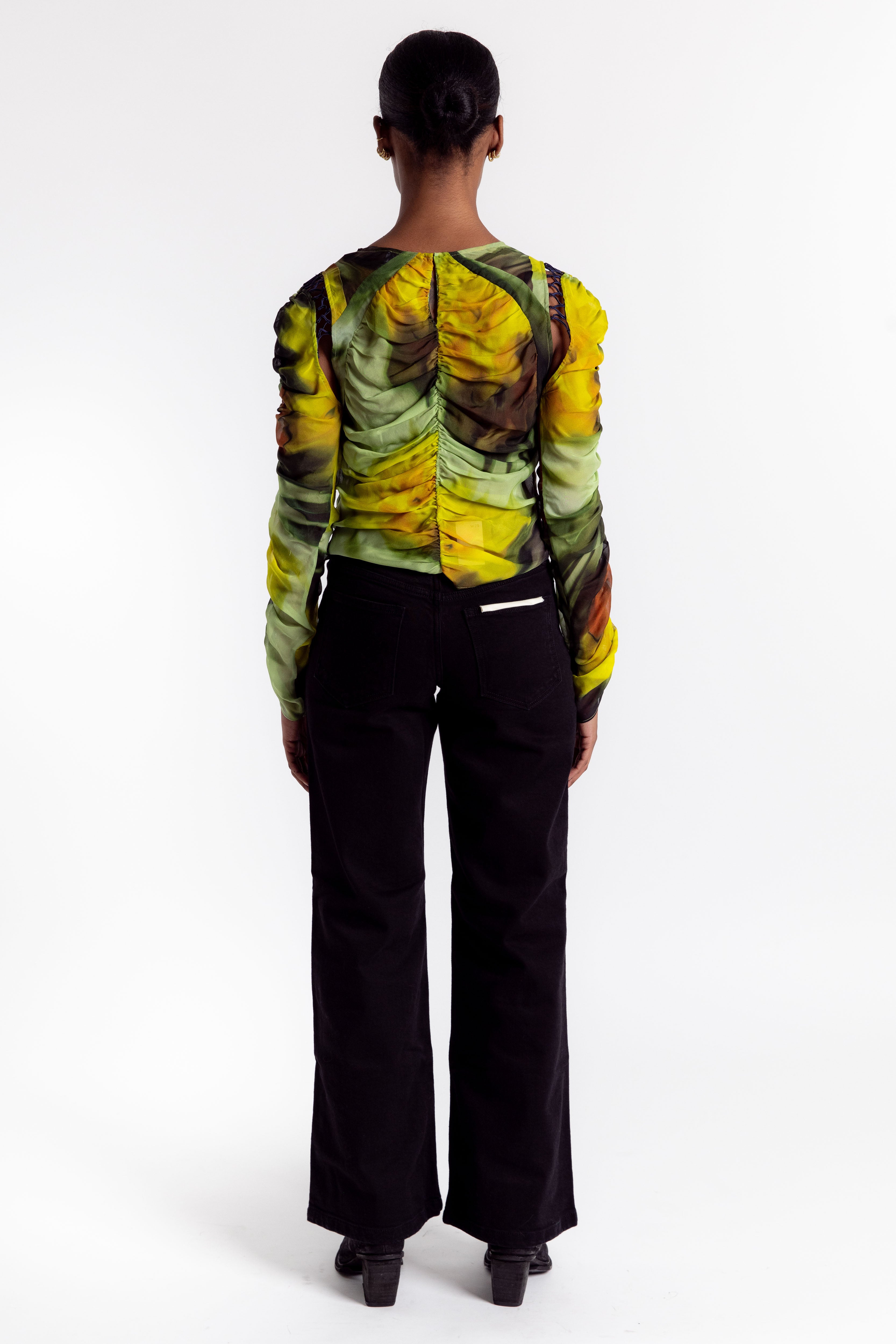 Mia Mid Wide Leg Jean - Black