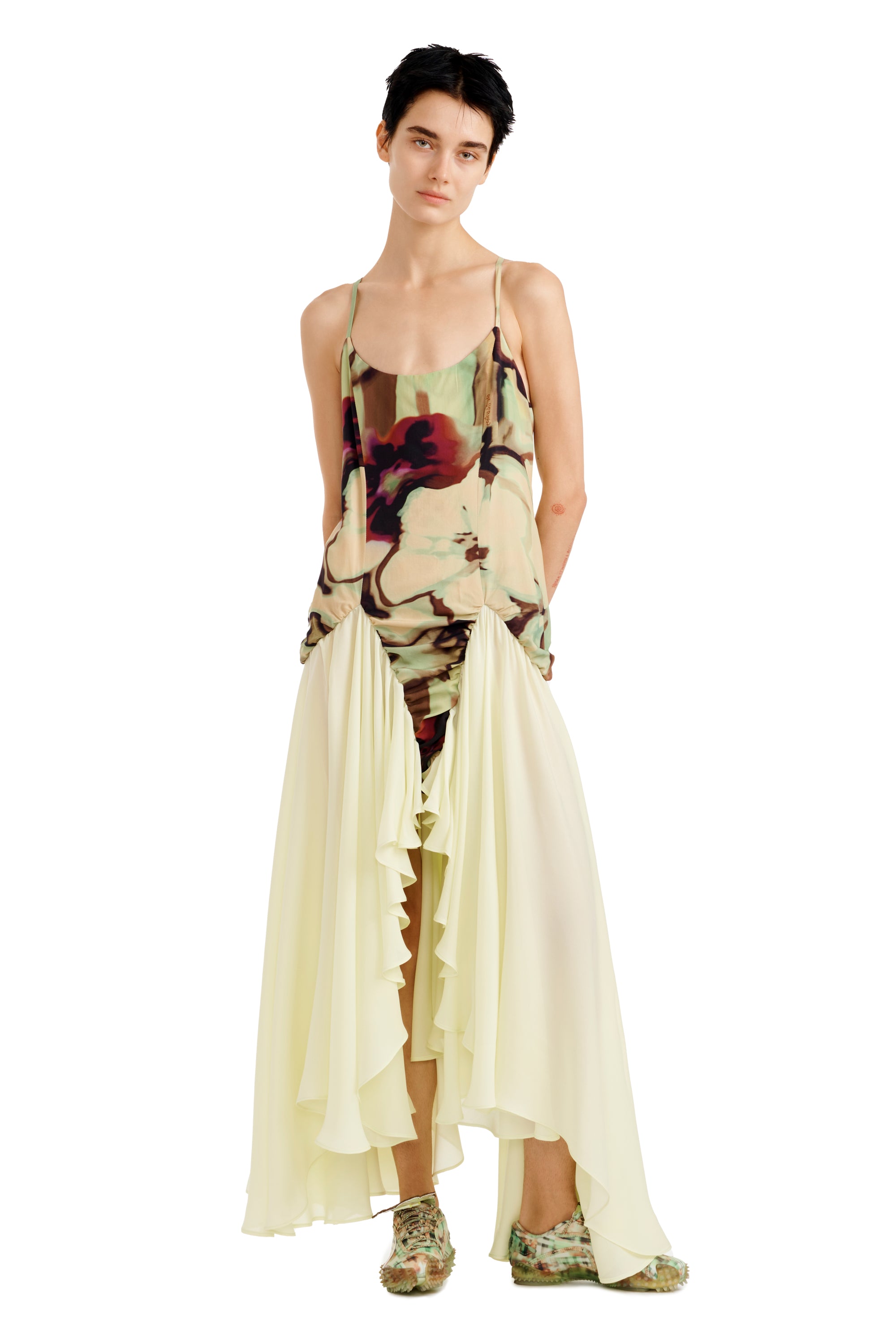 Magnolia Dress - Watercolor Floral