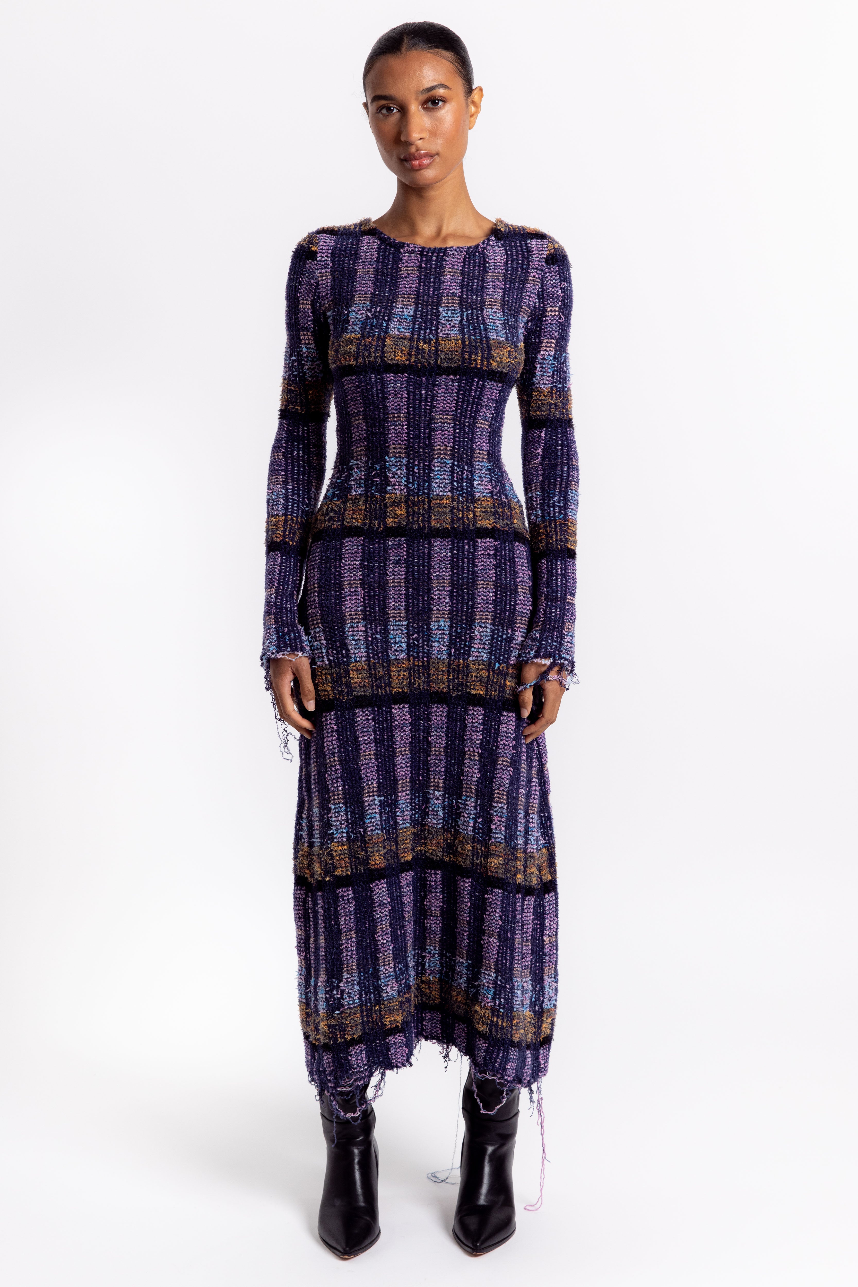 Yuri Dress - Vitelli Purple Plaid