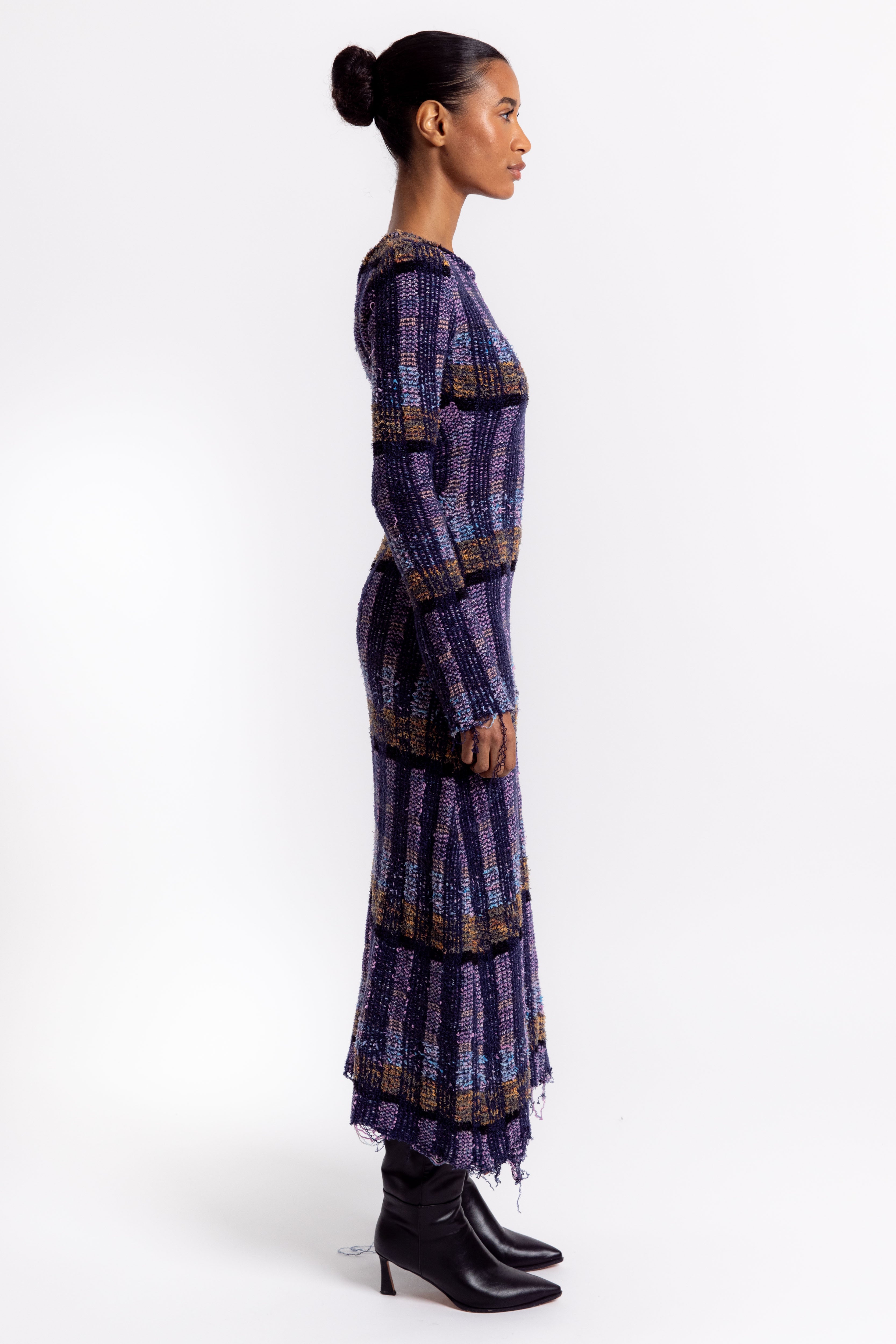 Yuri Dress - Vitelli Purple Plaid