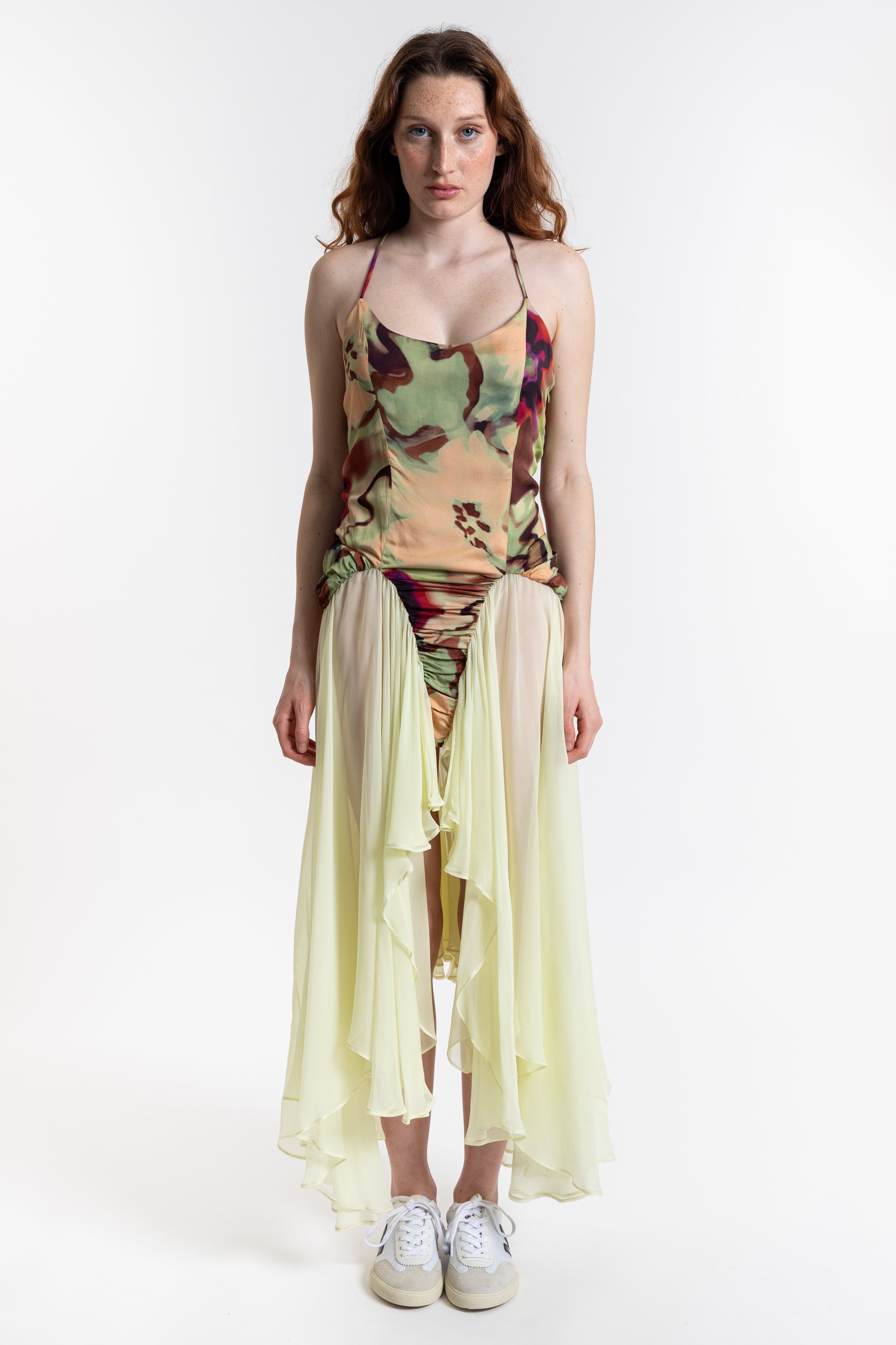 Magnolia Dress - Watercolor Floral