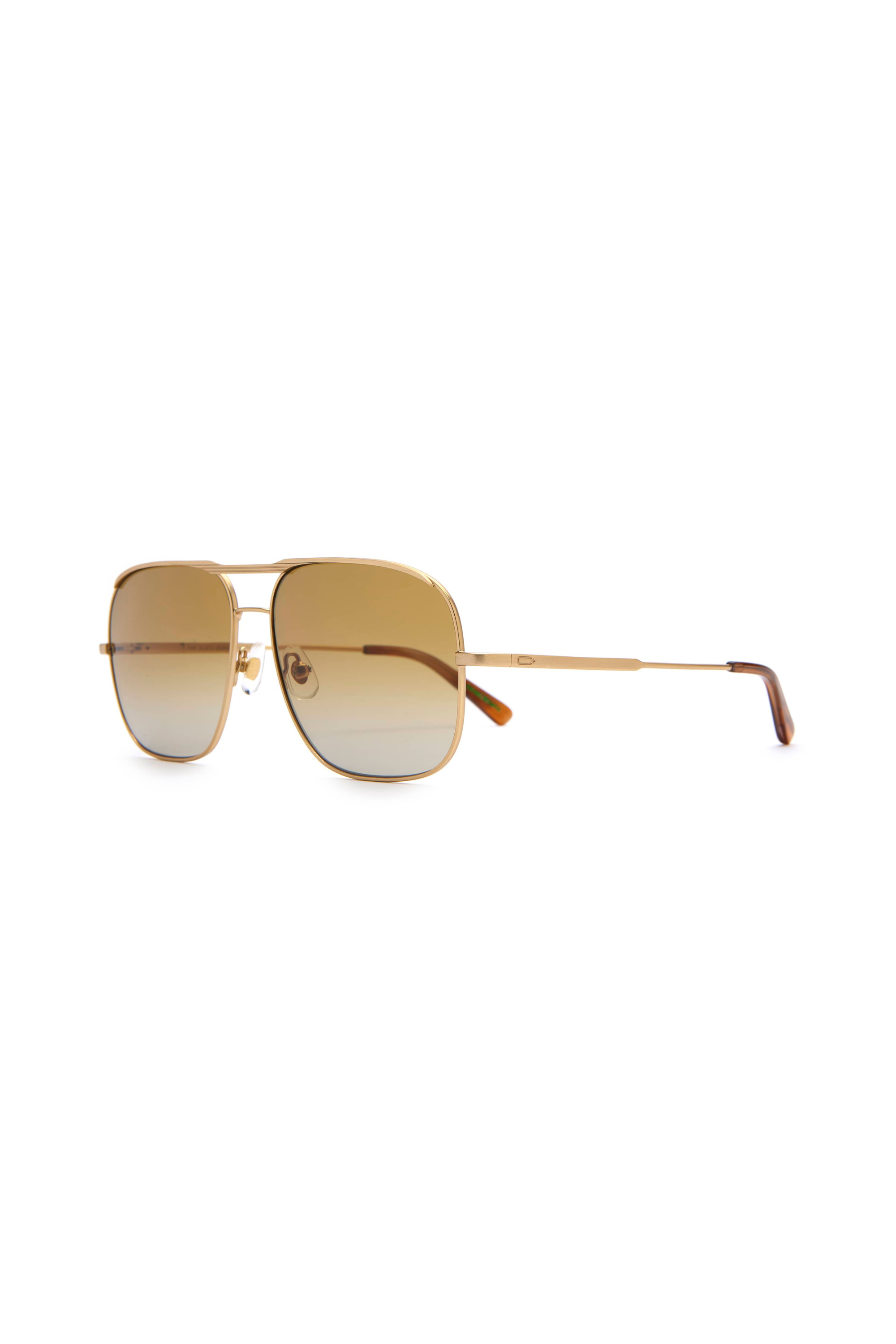 The Glass Bubble - Brushed Gold with Vintage Mustard