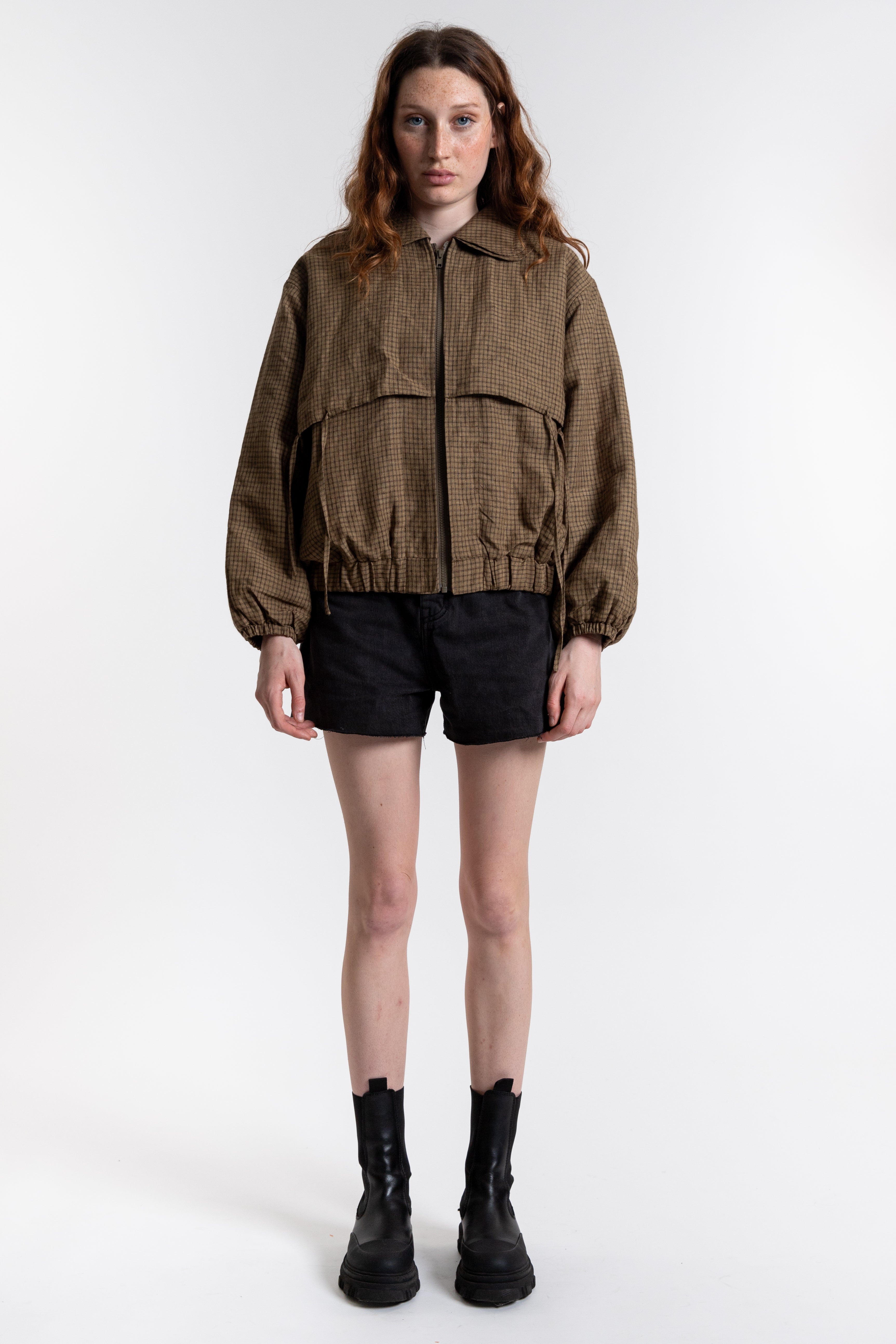 Double Layered Jacket - Pine Check