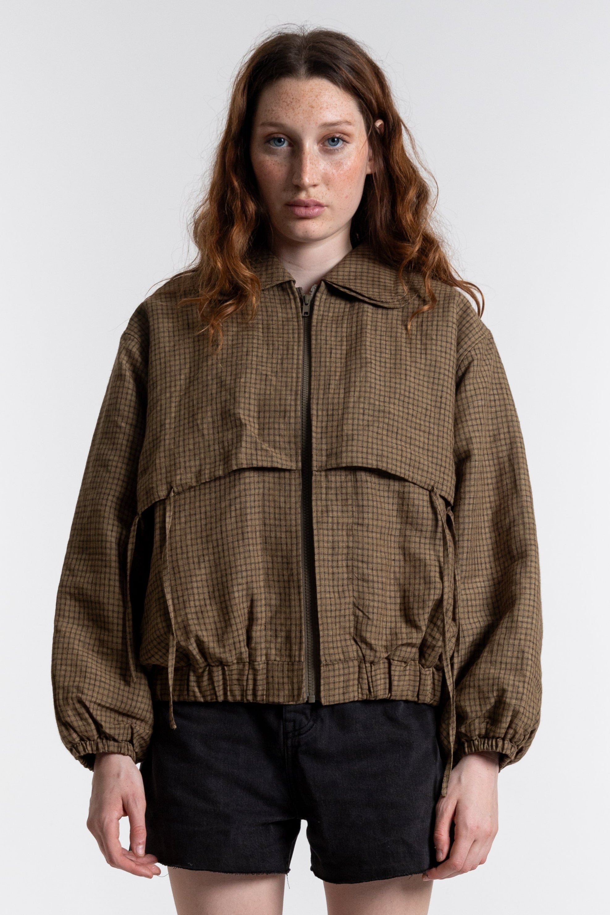 Double Layered Jacket - Pine Check