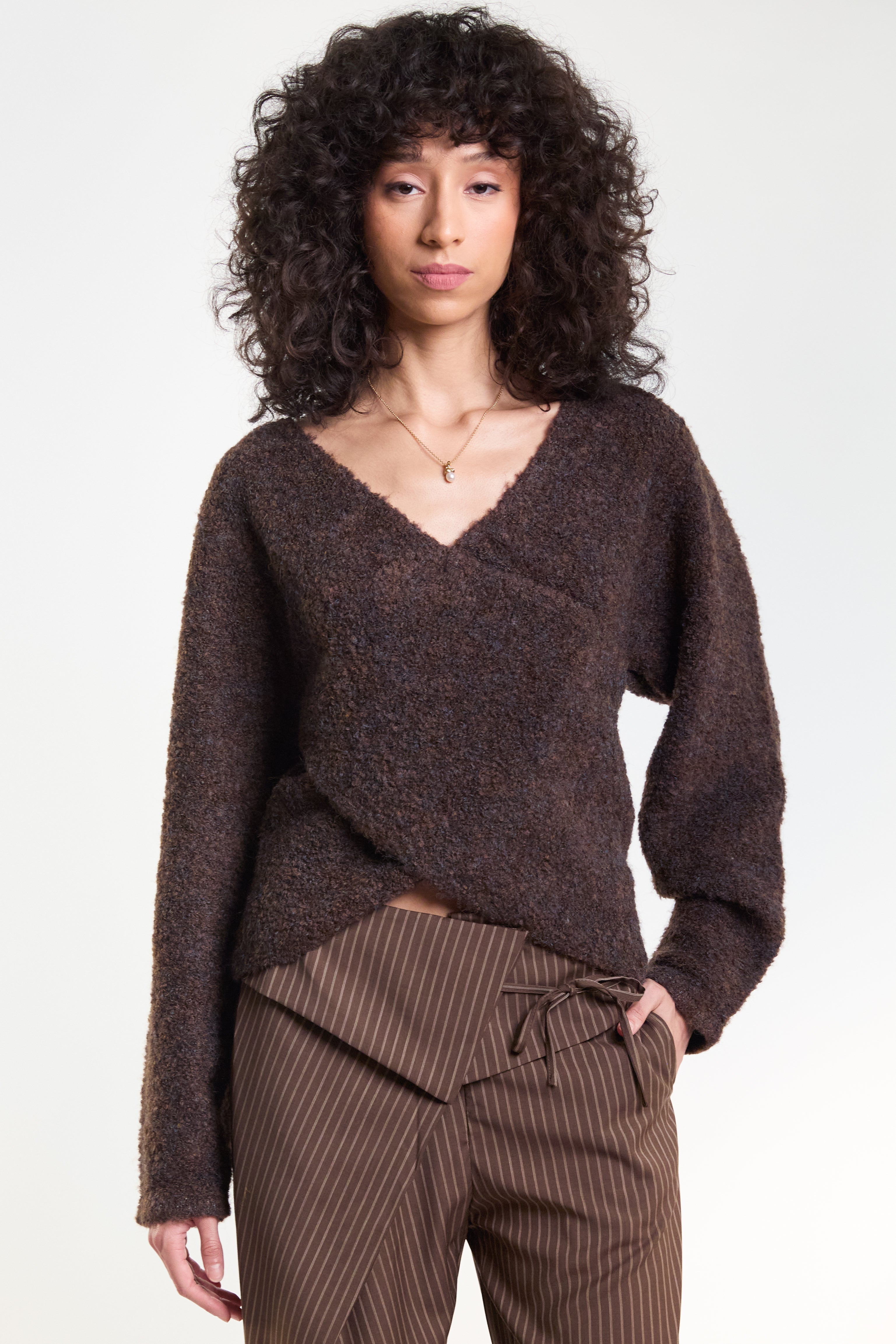 Crossover Top - Brown Multi