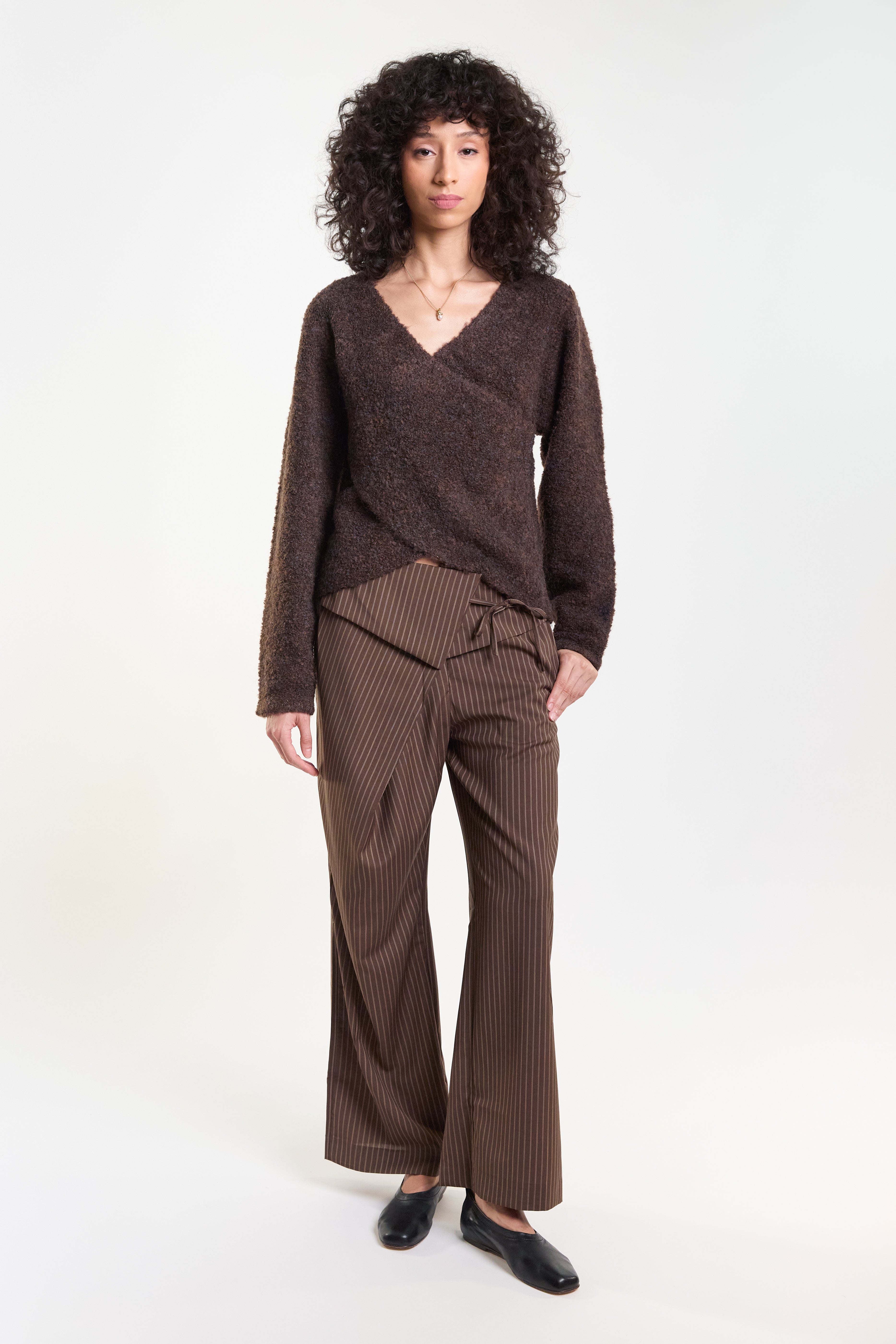 Crossover Top - Brown Multi
