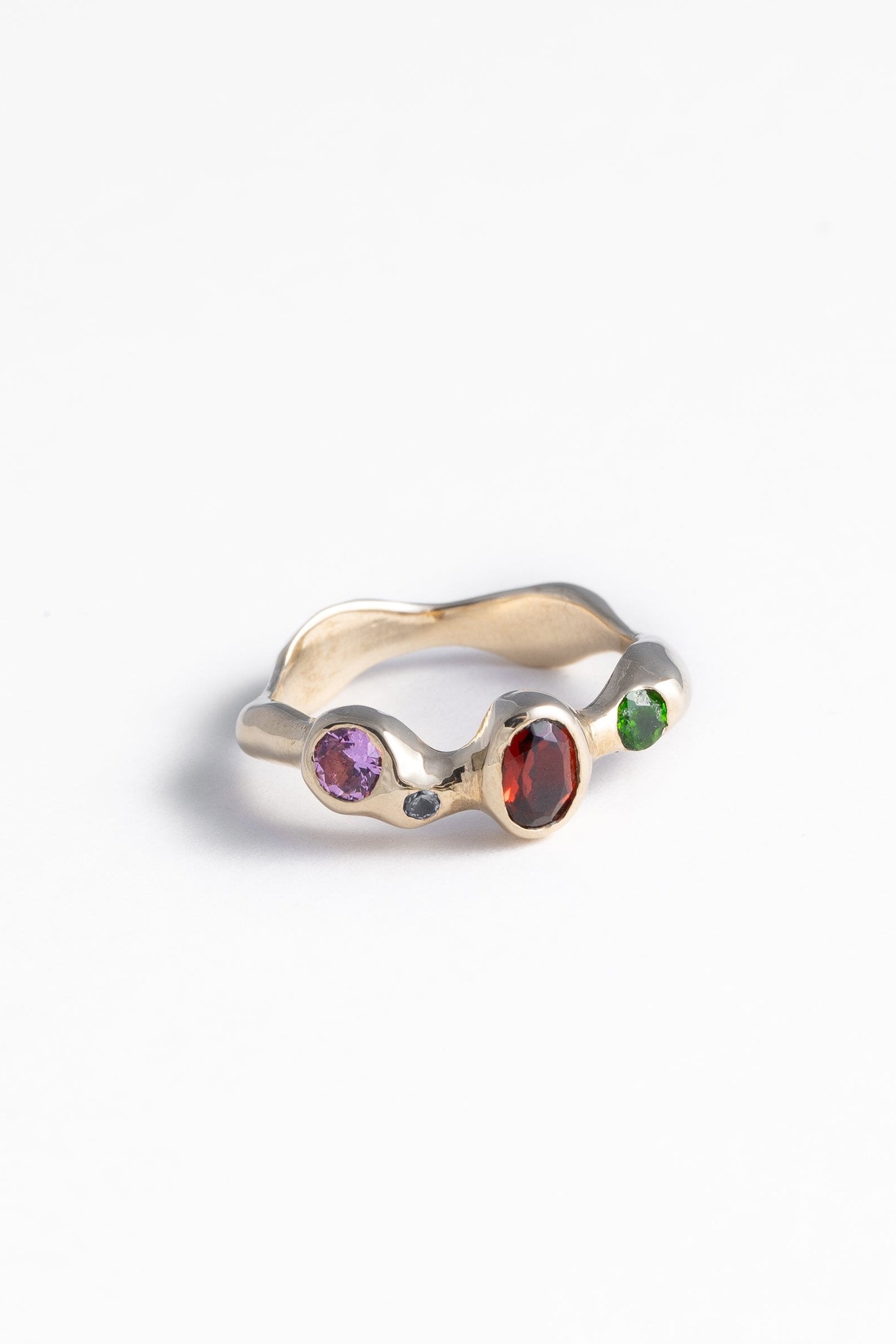 Reina Ring - Carnelian - 14K Gold Plated Bronze