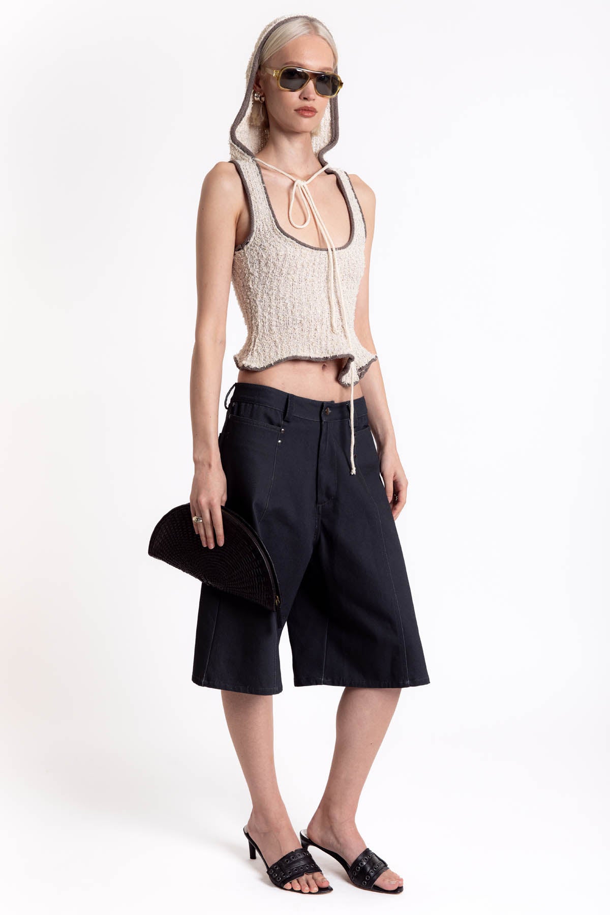 Helen Tank Hoodie - Cream