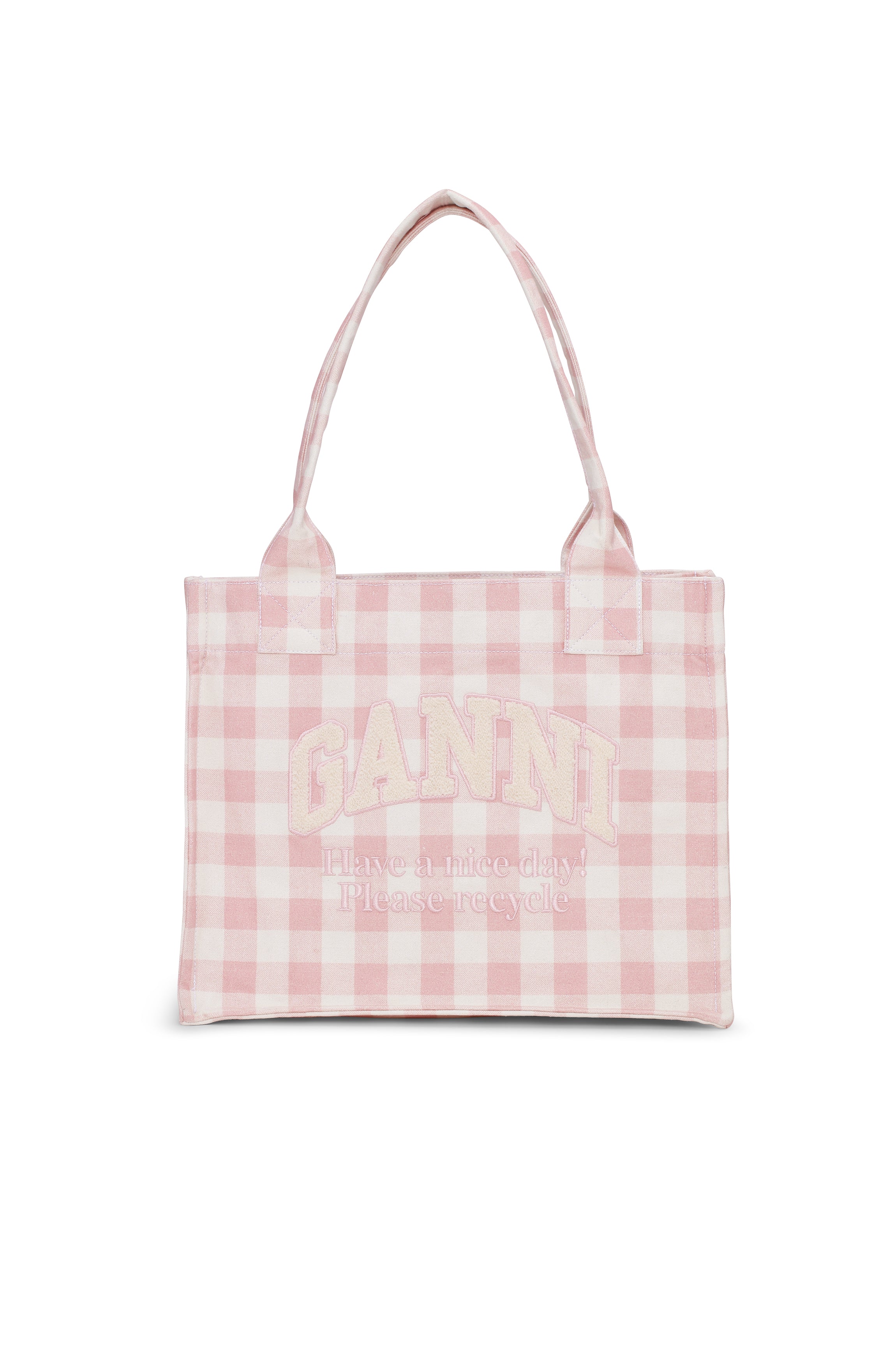 Large Easy Shopper Pocket Vichy - Bleached Mauve