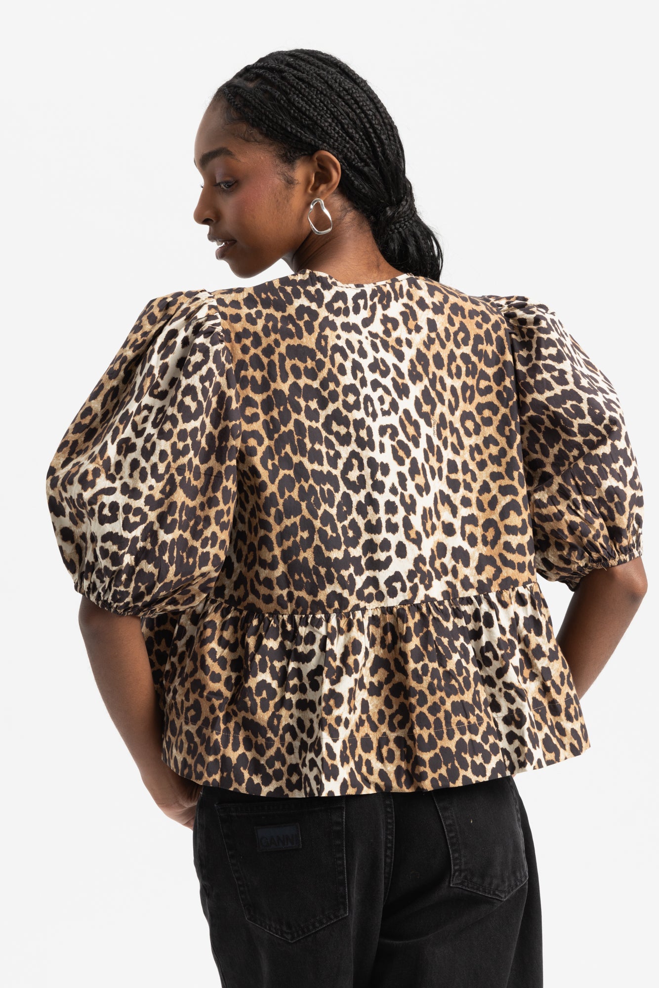 Peplum Blouse - Leopard