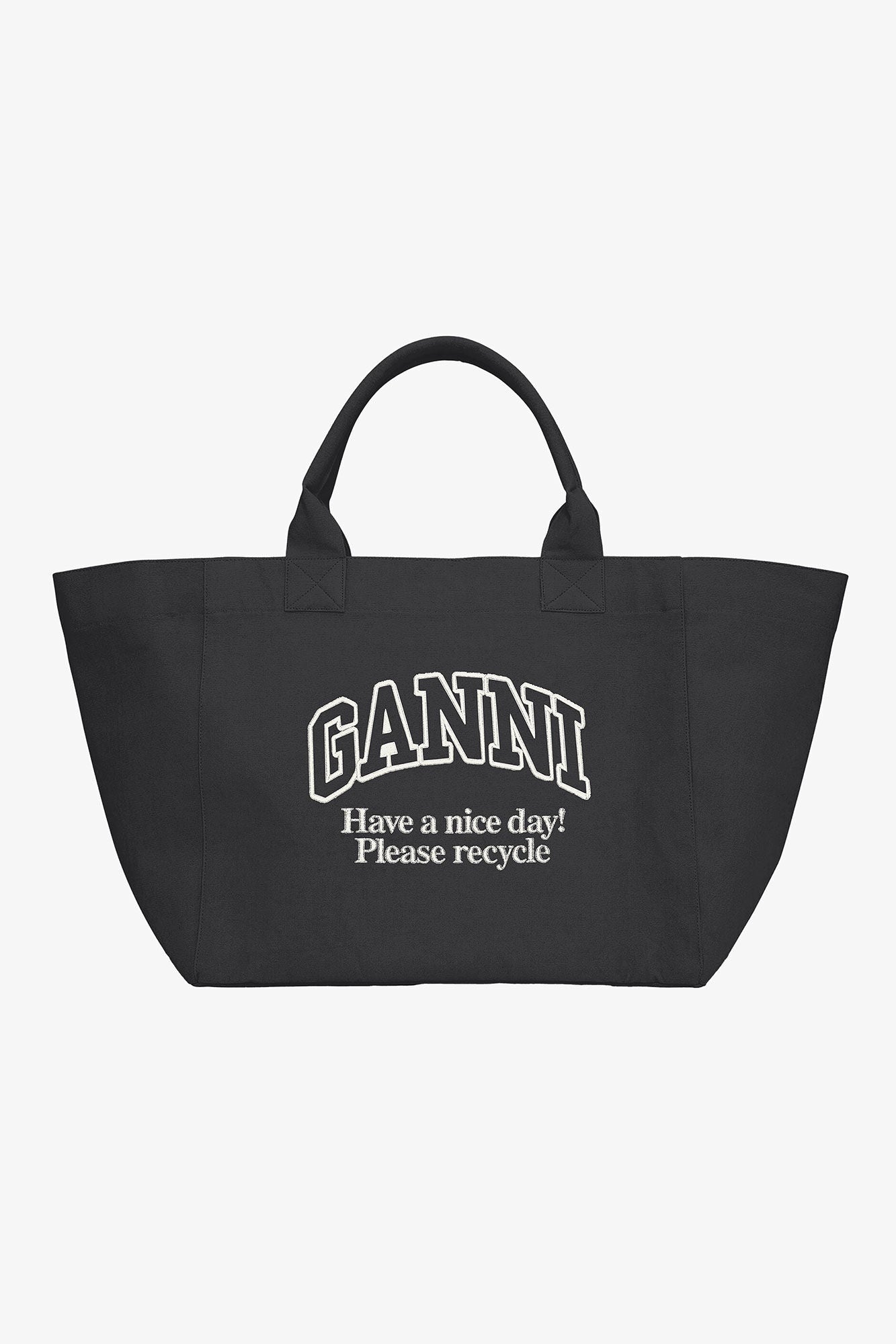 Shopper XXL Contrasted Logo - Black
