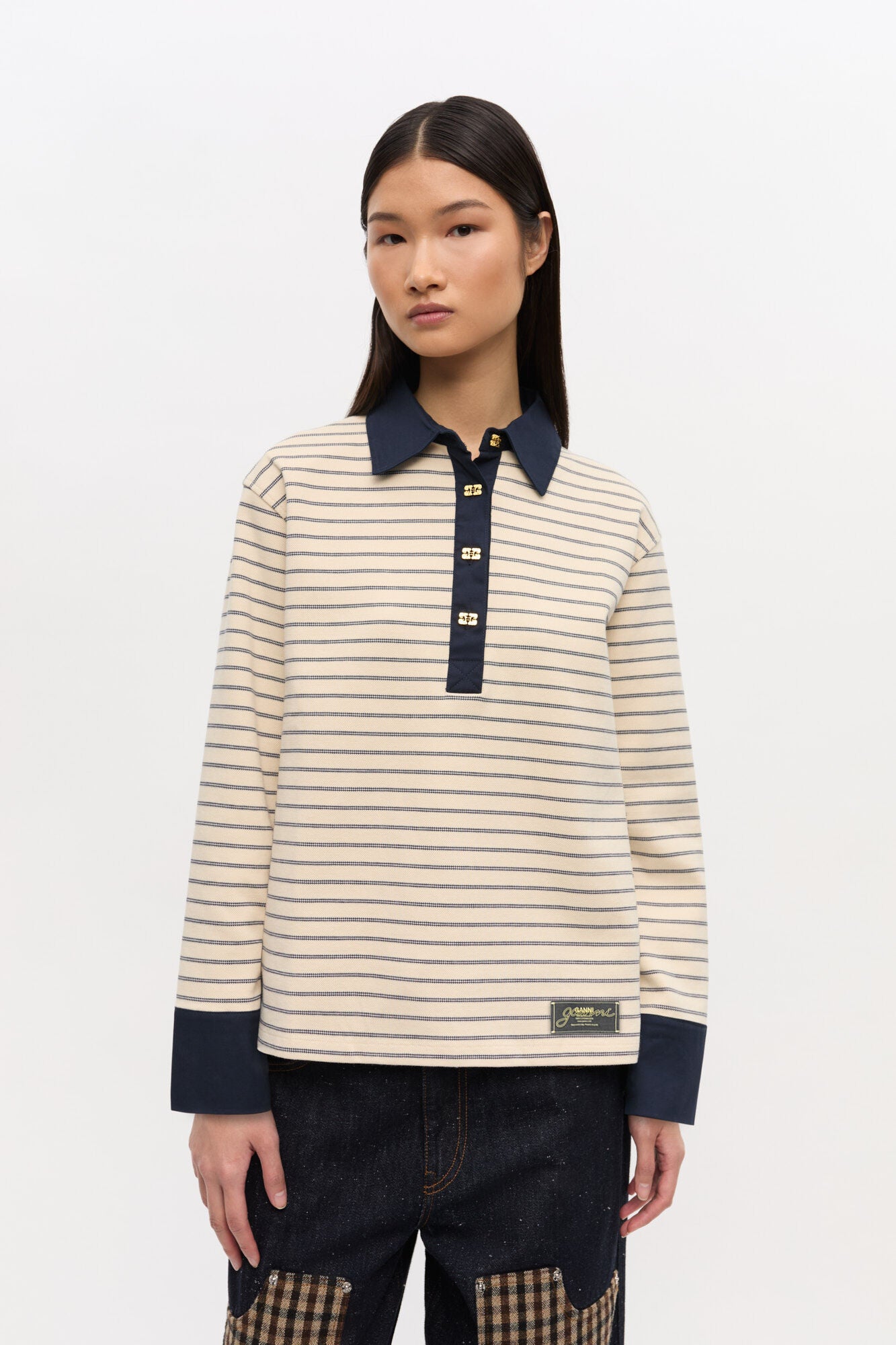Single Piquet Jersey Polo - Egret