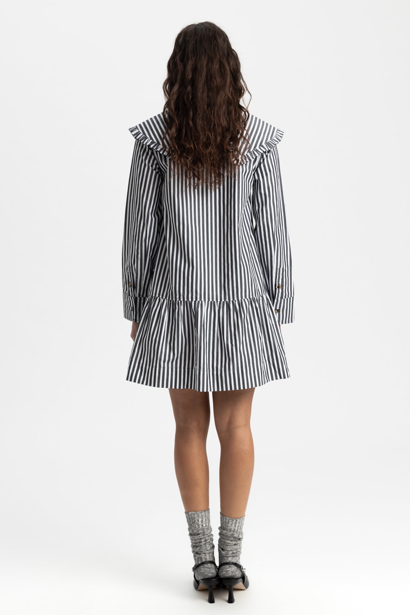 Mini Shirt Dress - Black