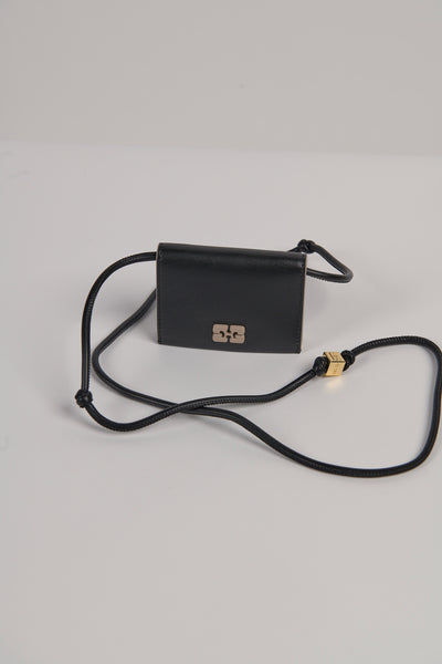 関税送料込♪GANNI/Bou Wallet On Strap ガニ― GANNI Bou Wallet On Strap ストラップ付 ミニ財布 (Ganni