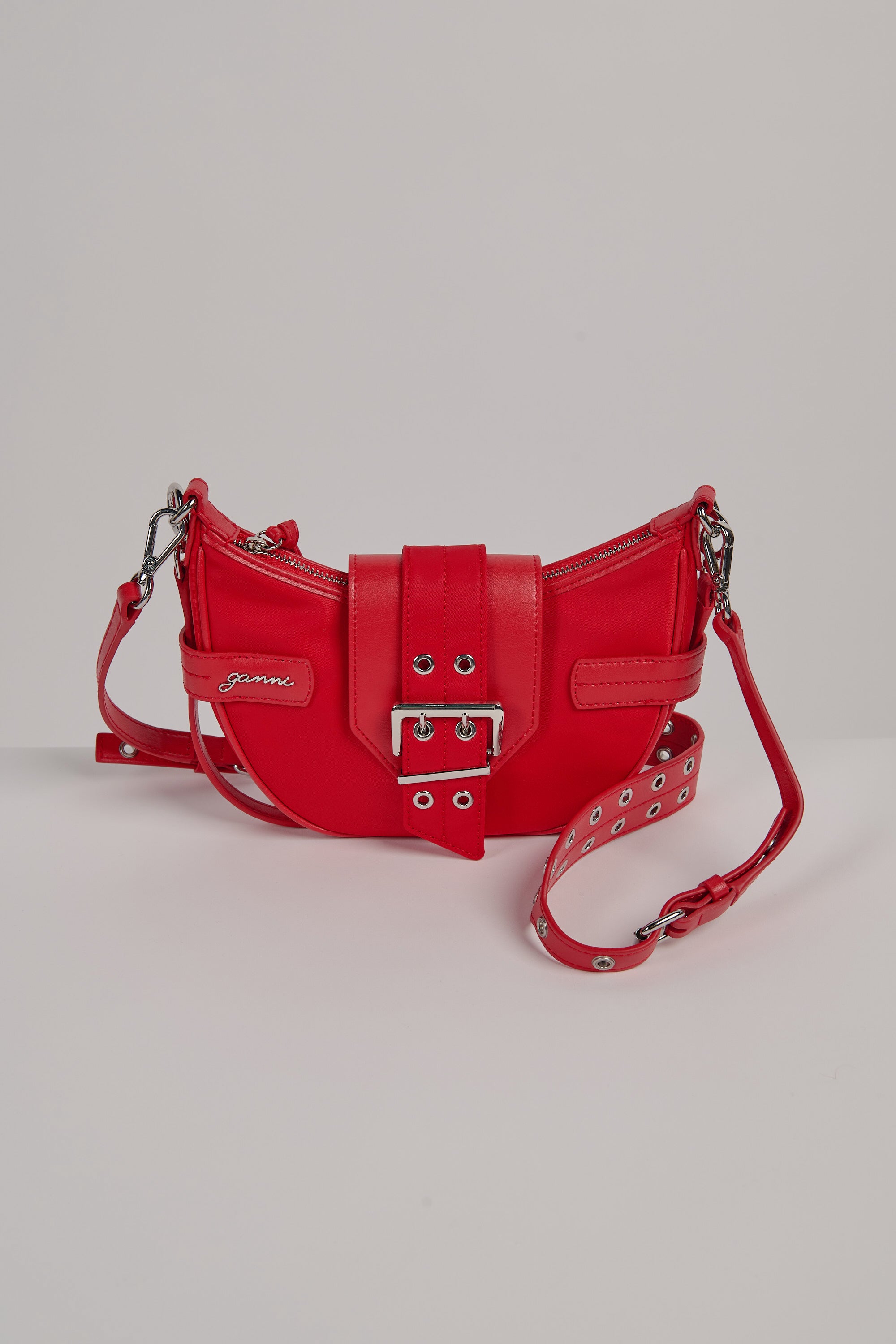 Nylon Bucky Bag Small Crossbody - Racing Red