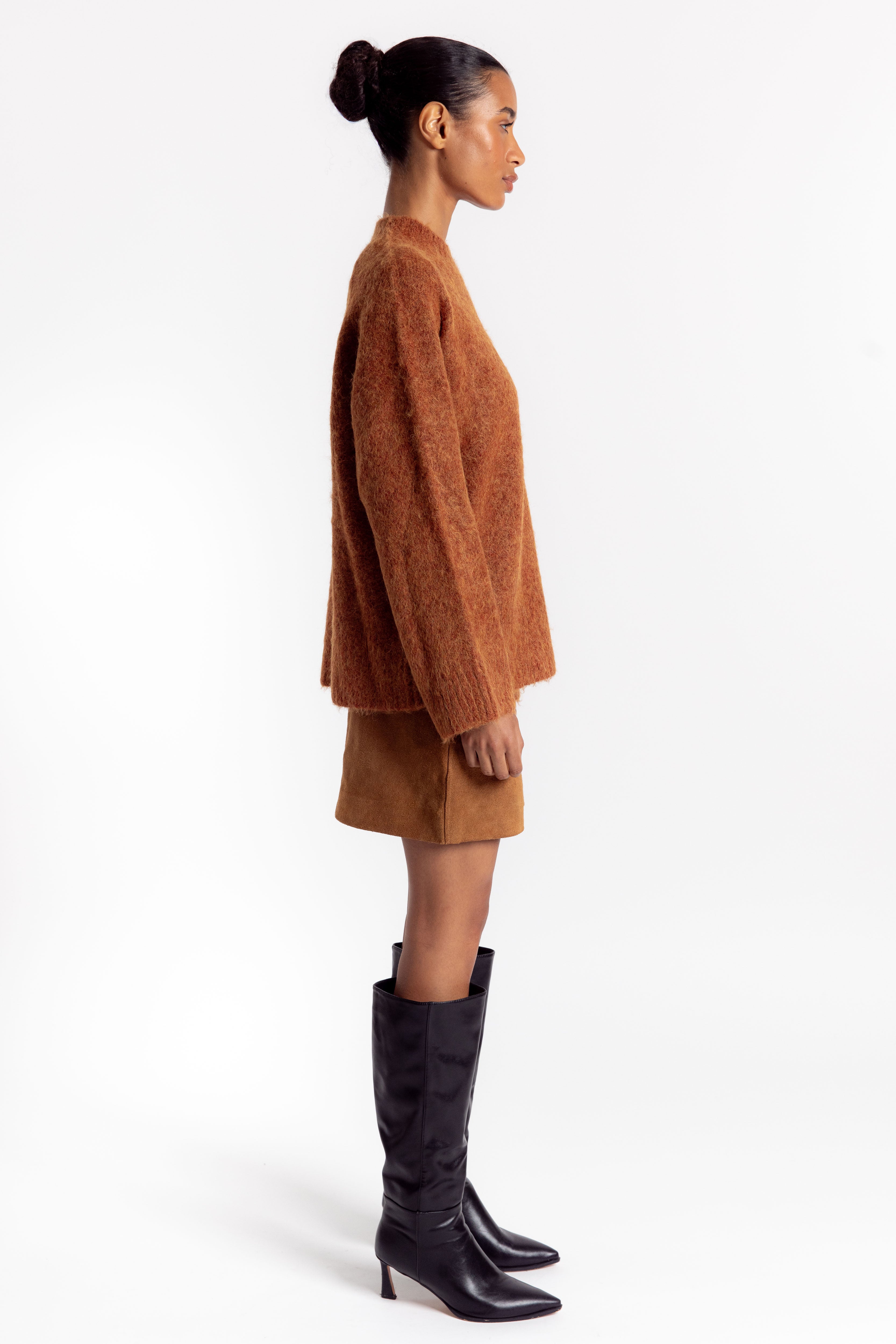 Fure Soft Fluffy Sweater - Red Mix