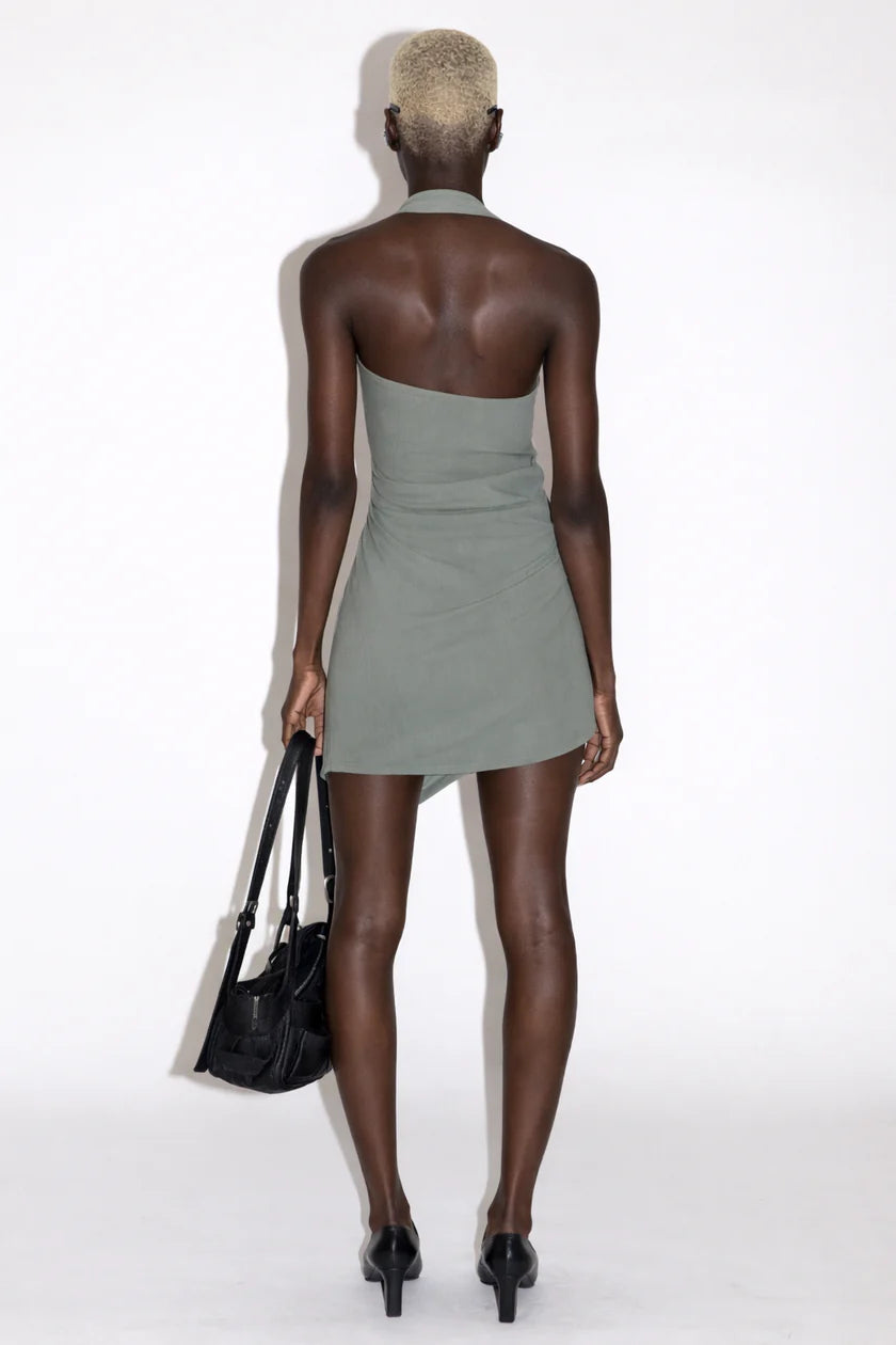 Hike Pleat Dress - Dried Sage