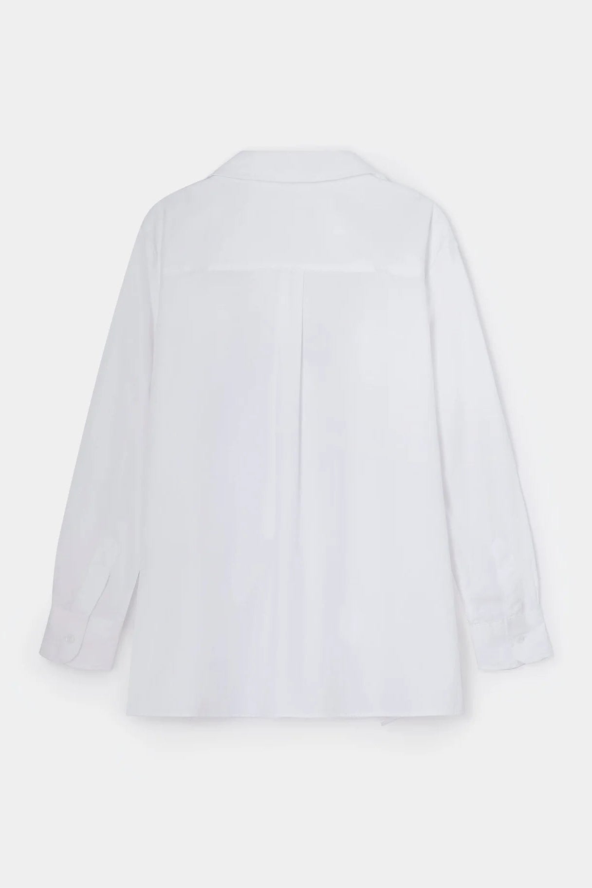 White shirt on a light gray background