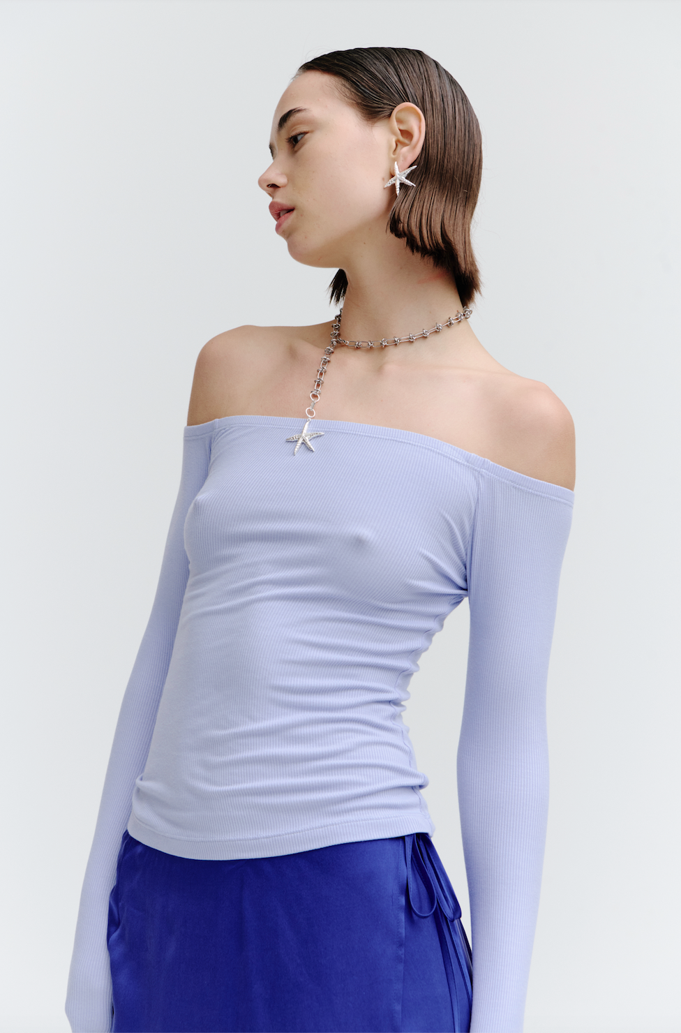 Composure Off-Shoulder Top - Glacier