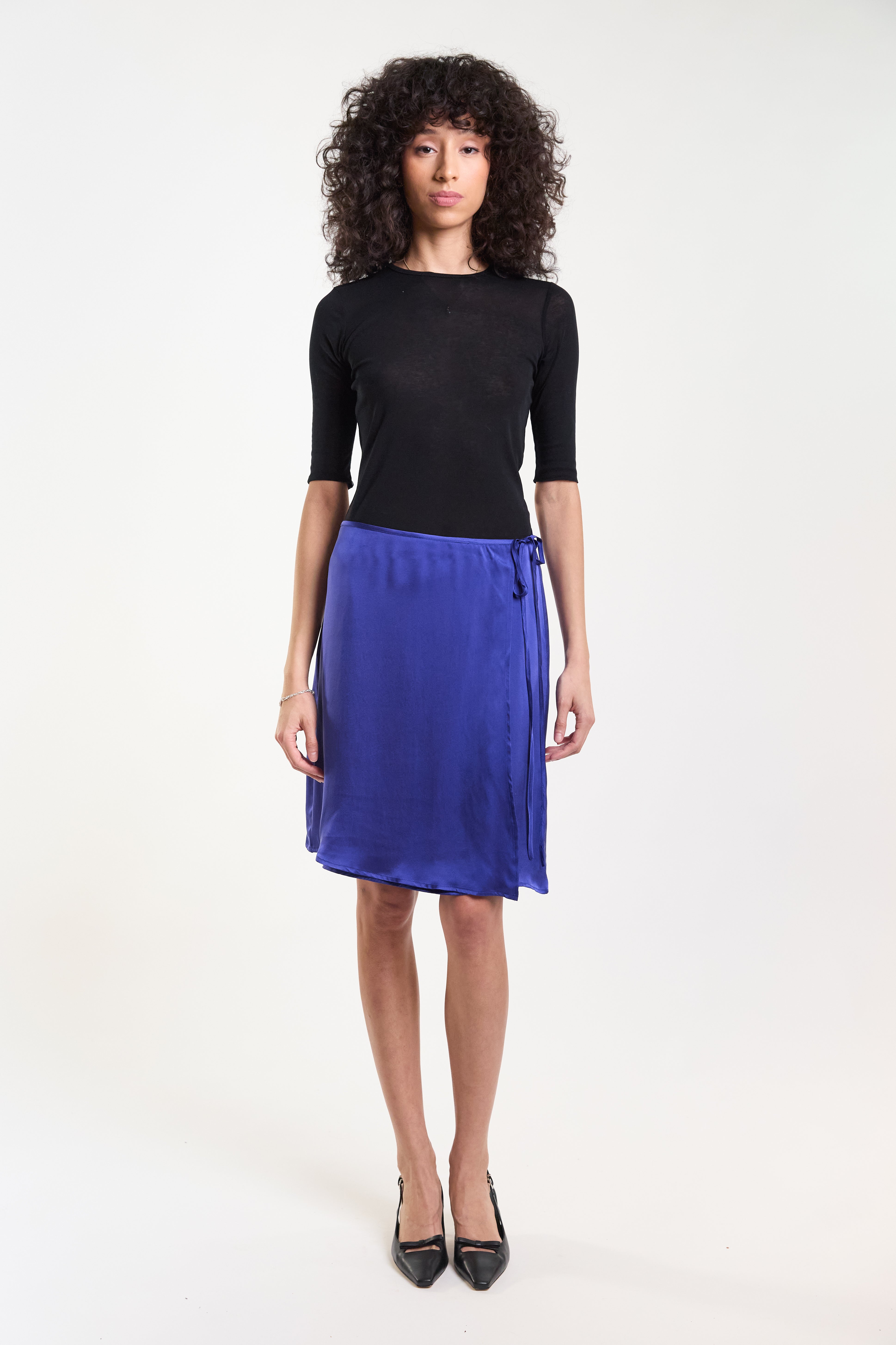 Connection Half Sleeve Top - Black