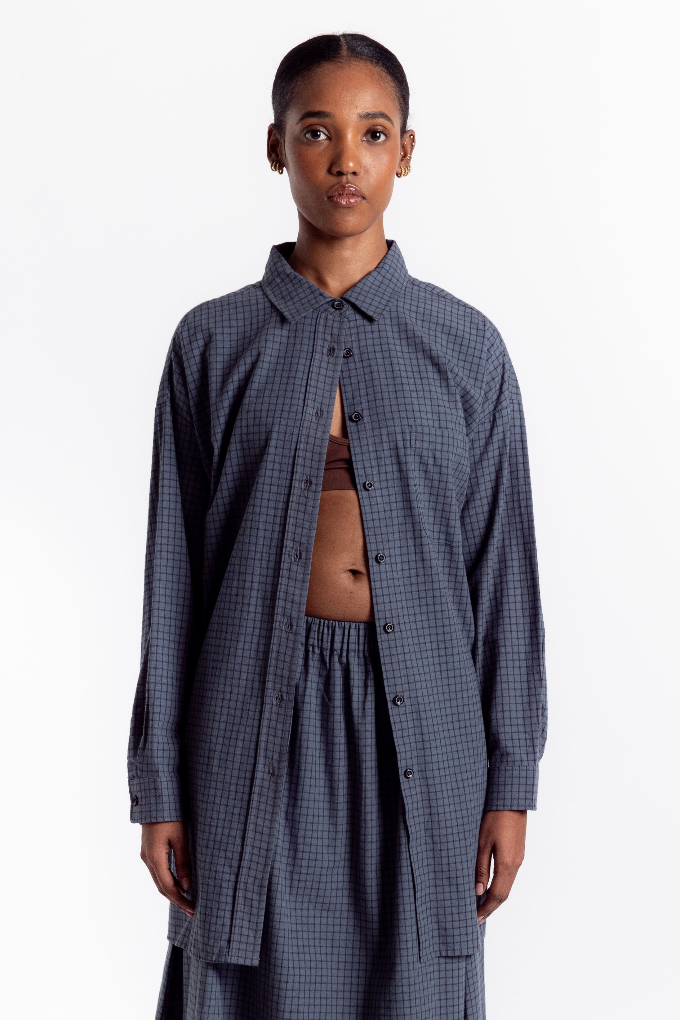 トップス The Madshop Resort shirt(Navy check) The Madshop Resort shirt(Navy check)