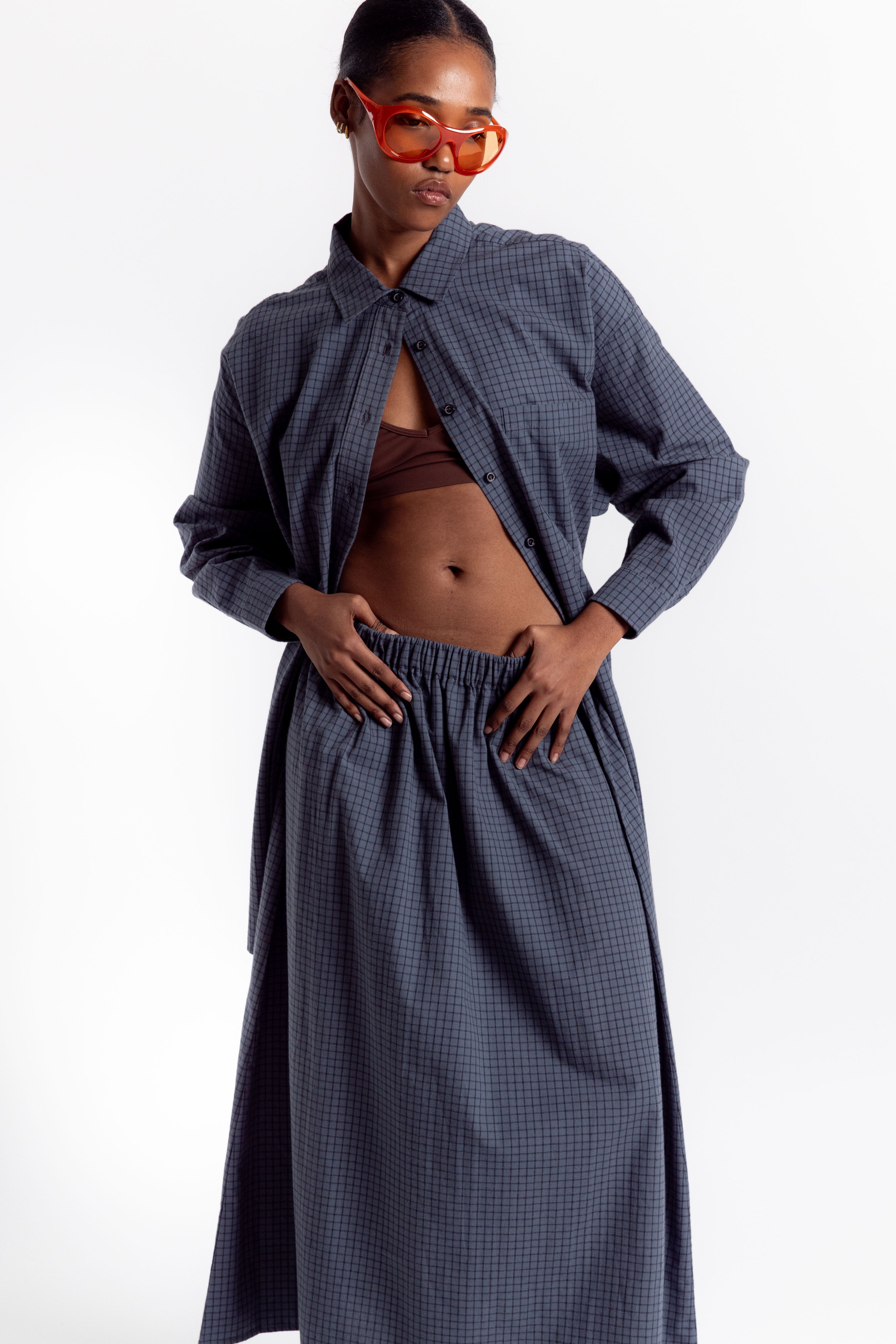 Morto Checkered Shirt - Blue Check