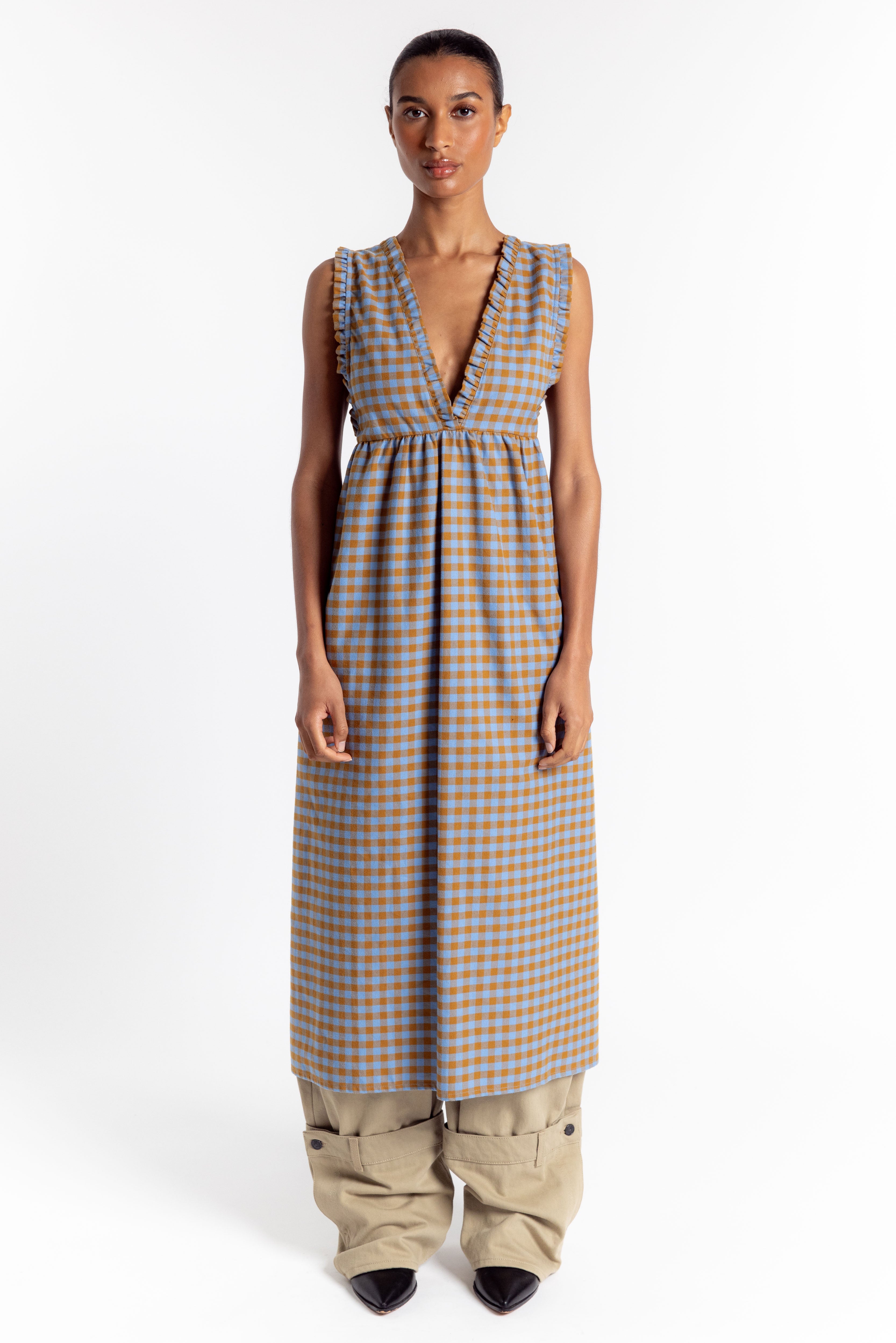Nuria Dress - Blue Check