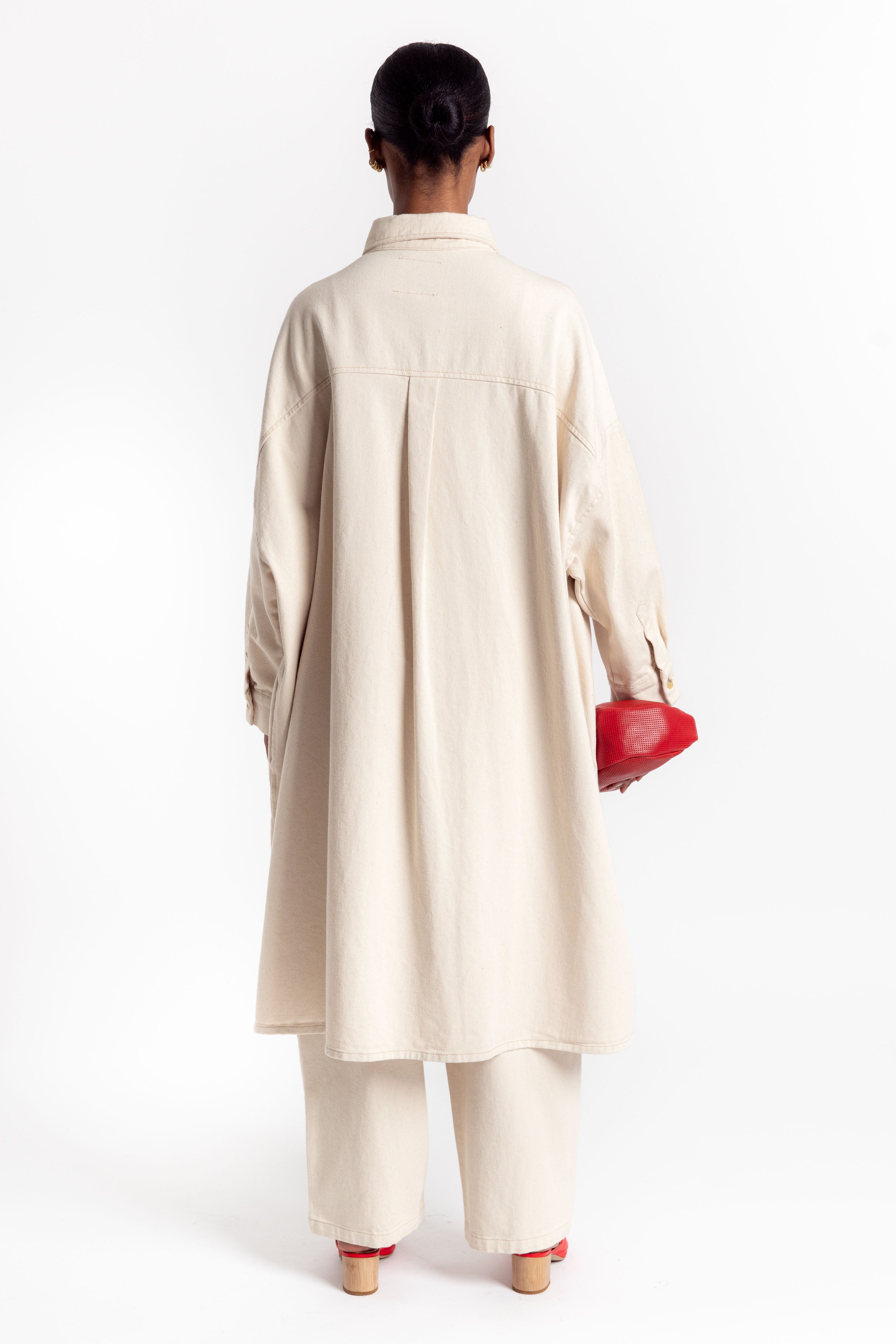 Pica Shirt Dress - Natural