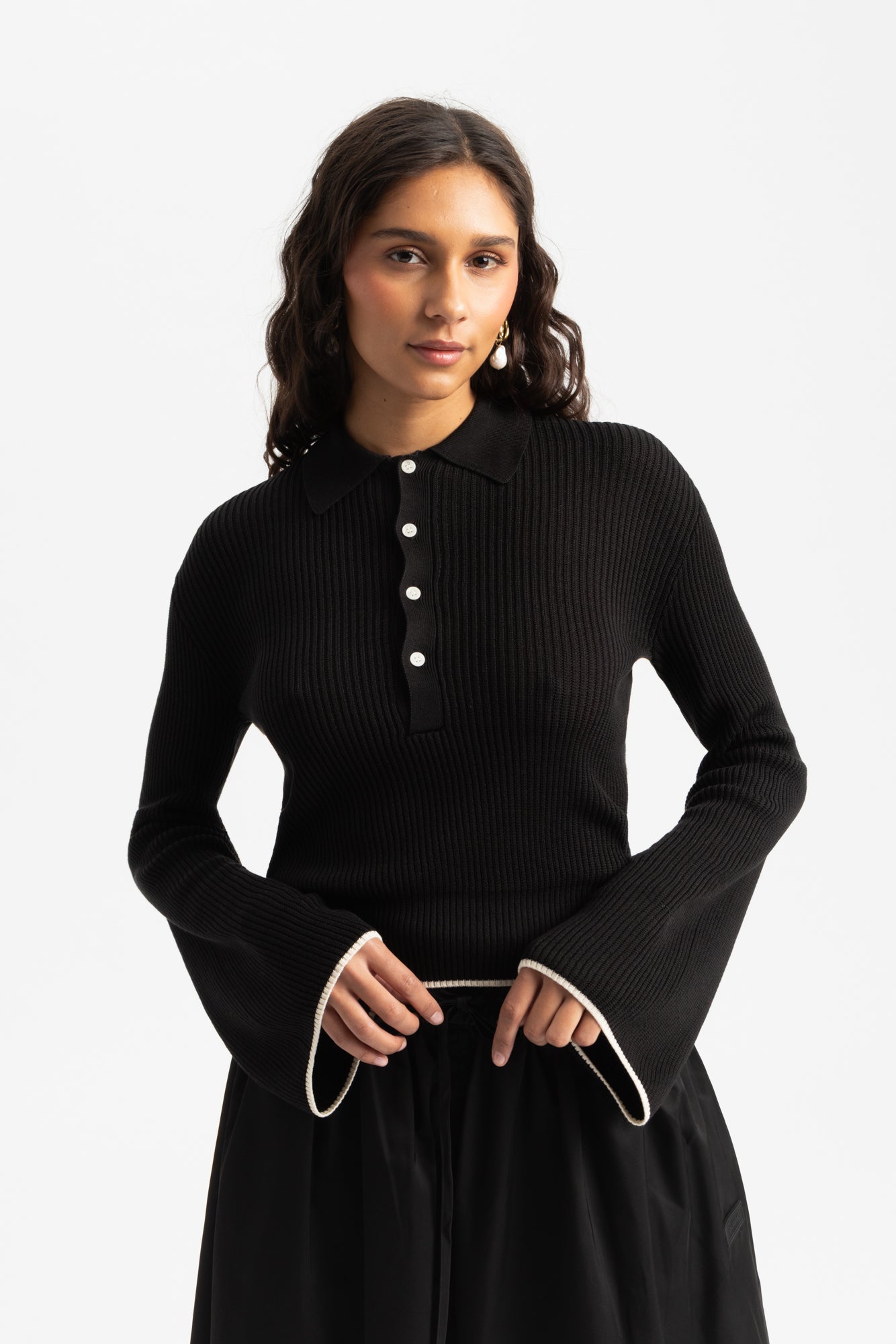 Kiki Polo Jumper - Black multi