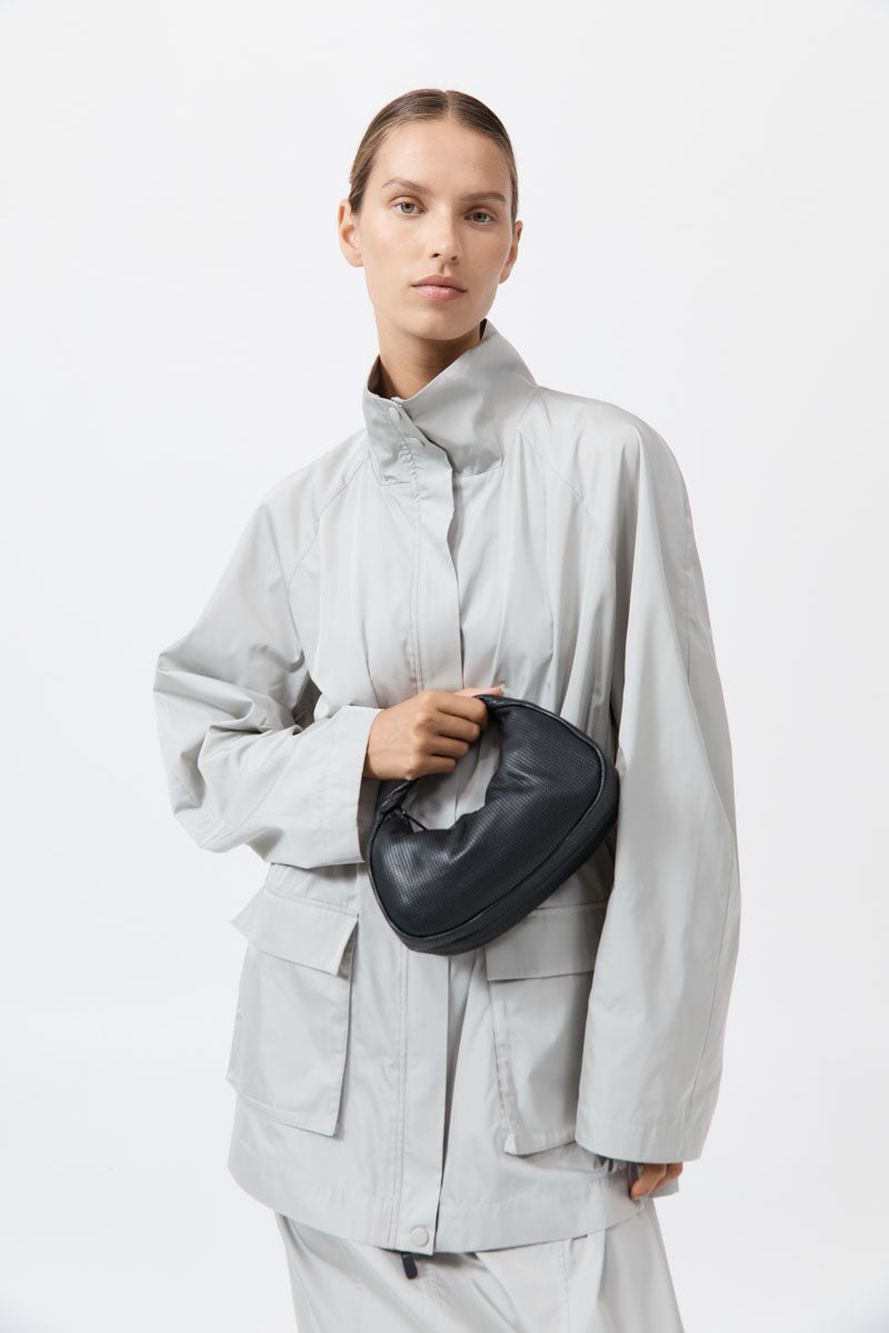 Perforated Mini Bon Bon Bag - Black