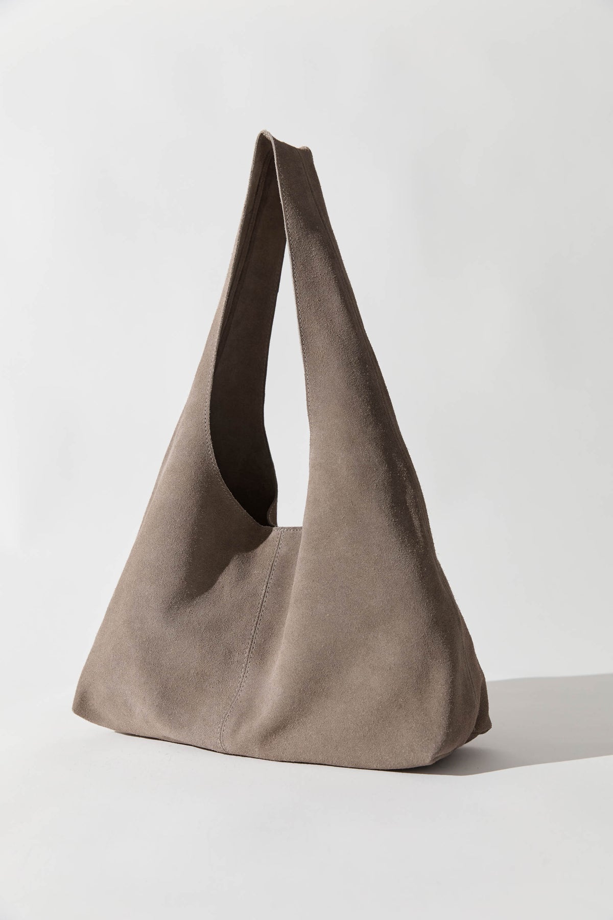 Suede Soft Bag - Pebble