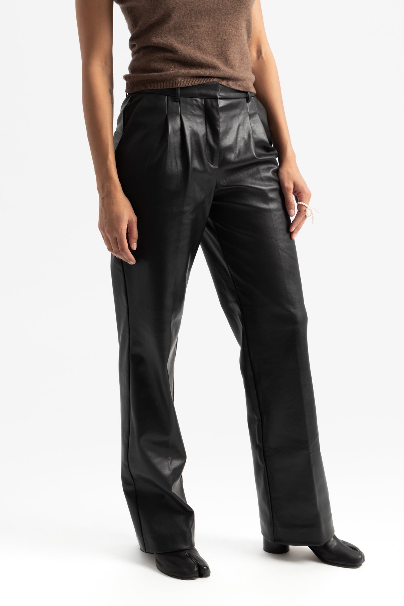 Brooklyn Pleat Pants - Black