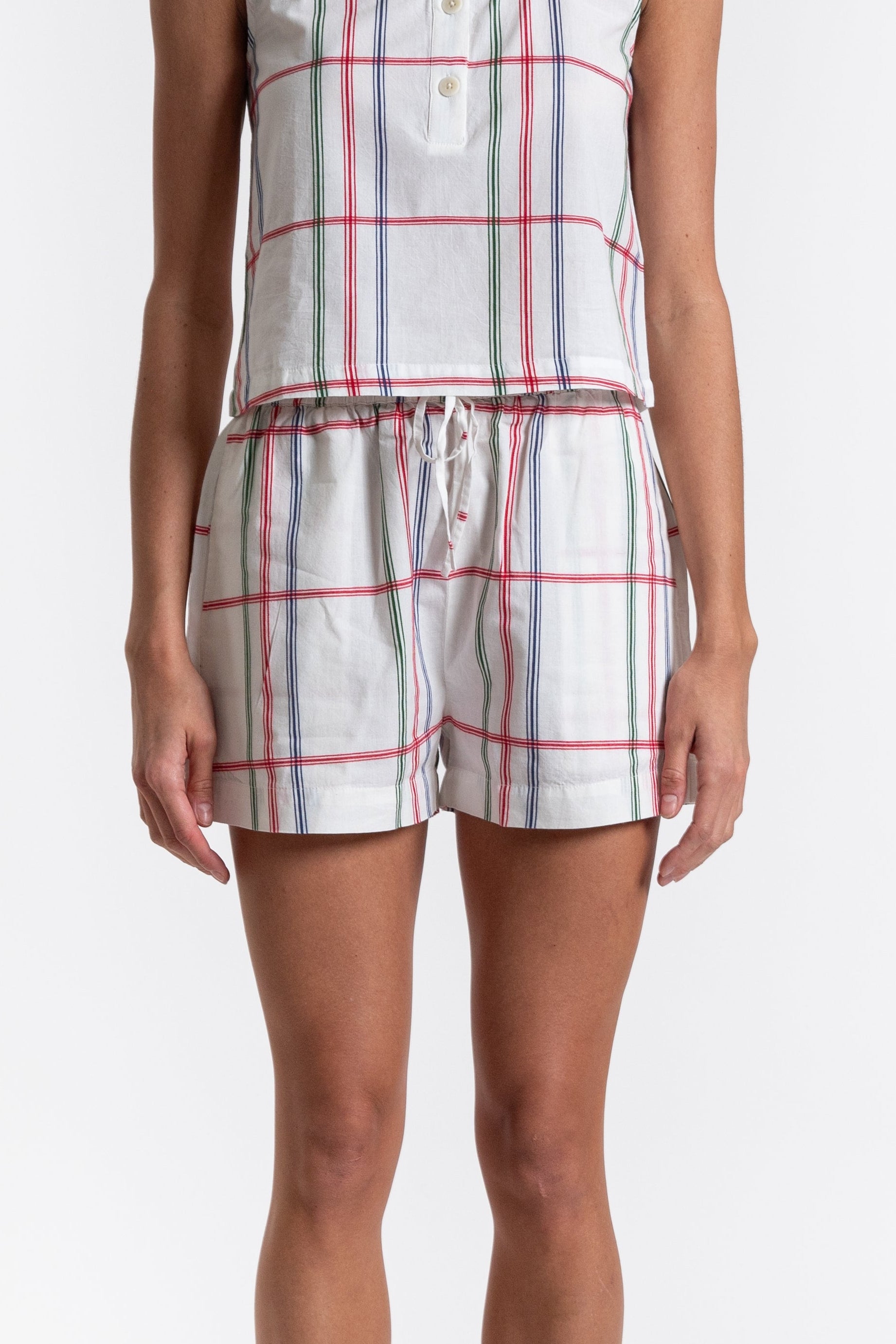 Cambric Stripes Geranio Shorts - Multicolor