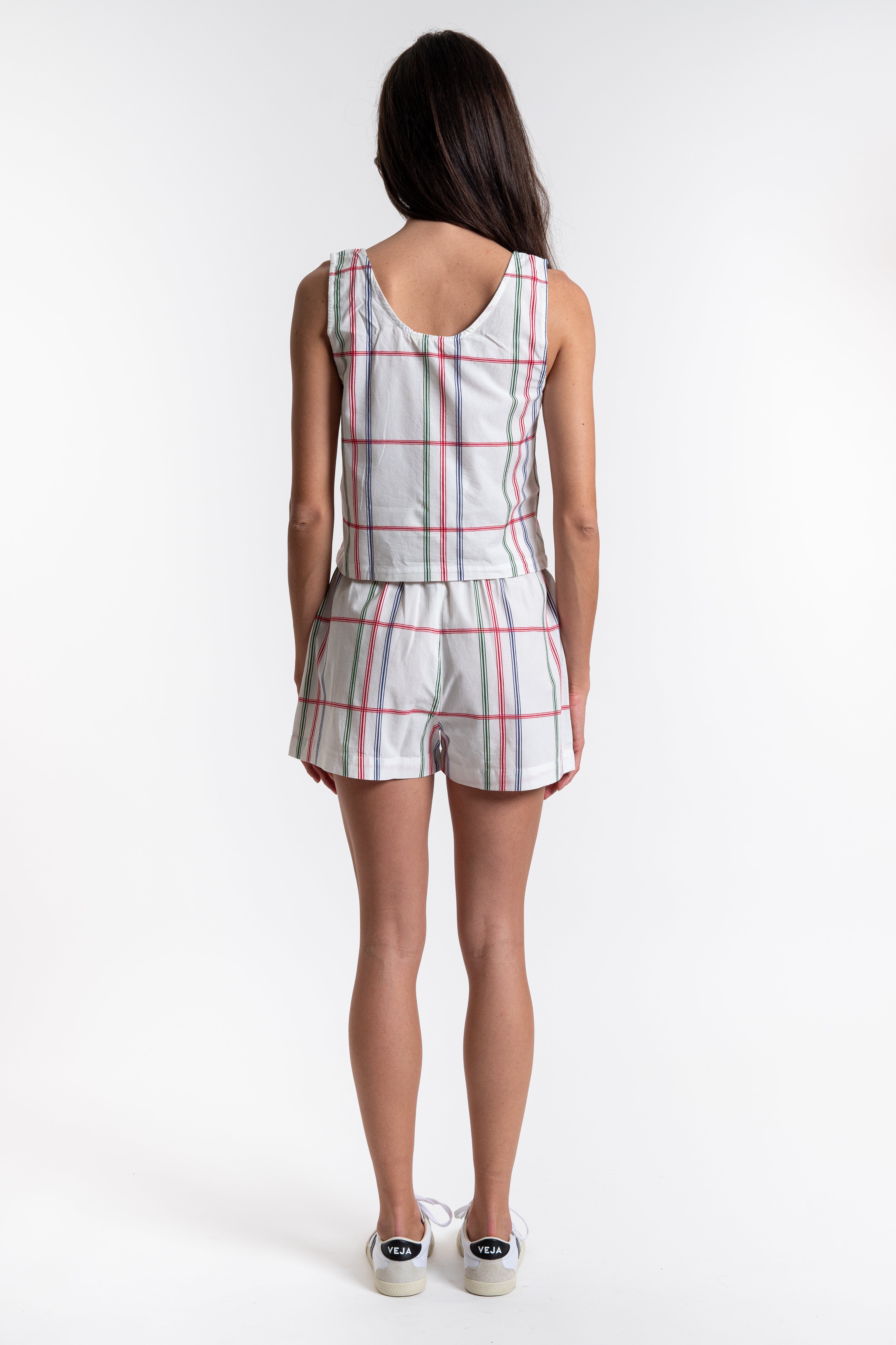 Cambric Stripes Geranio Shorts - Multicolor