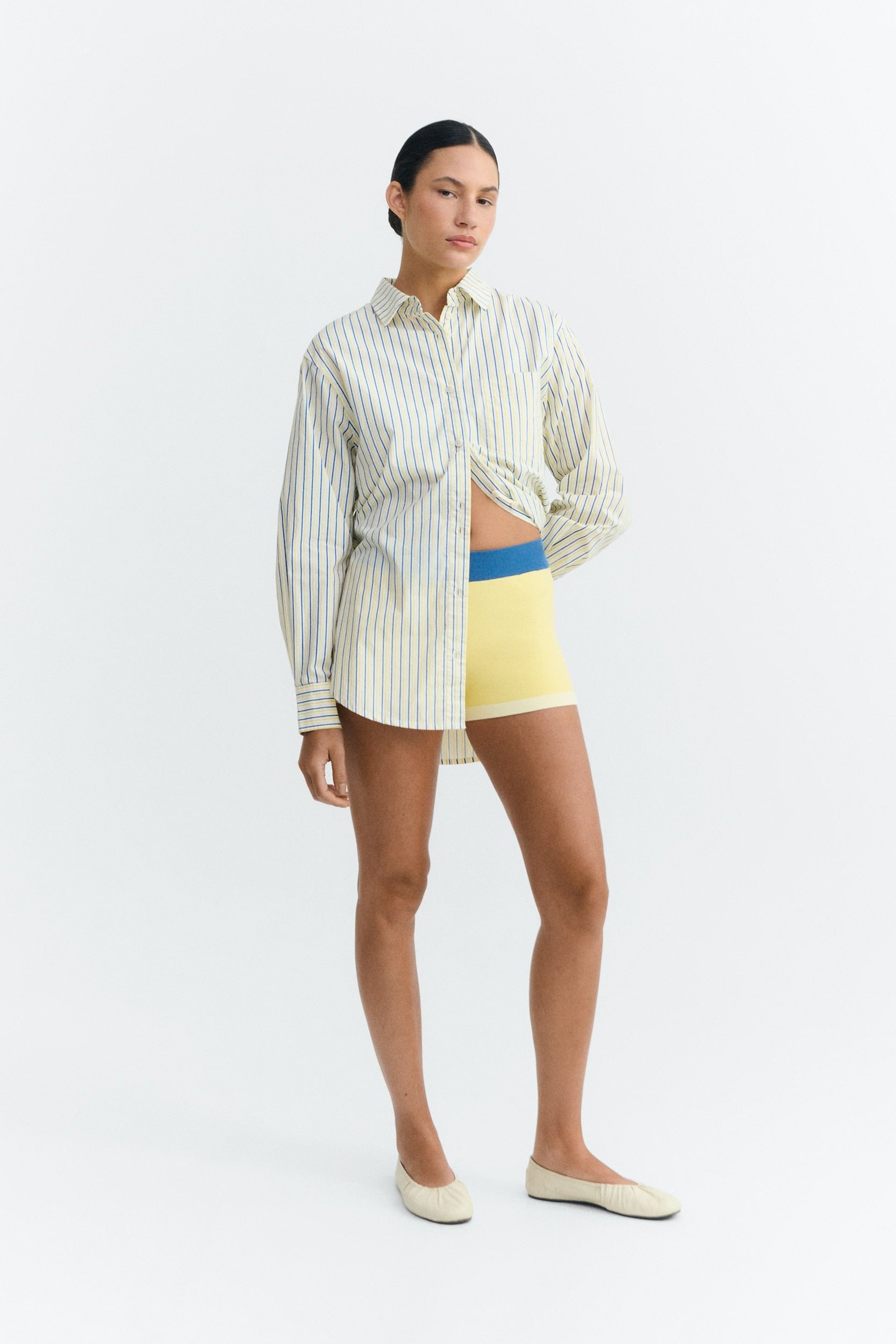 Custard Rudy Knitted Shorts - Yellow