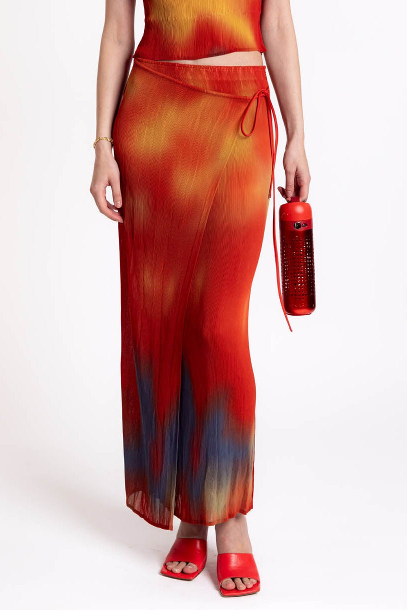 Flowers Pleated Pauline Skirt - Multicolor