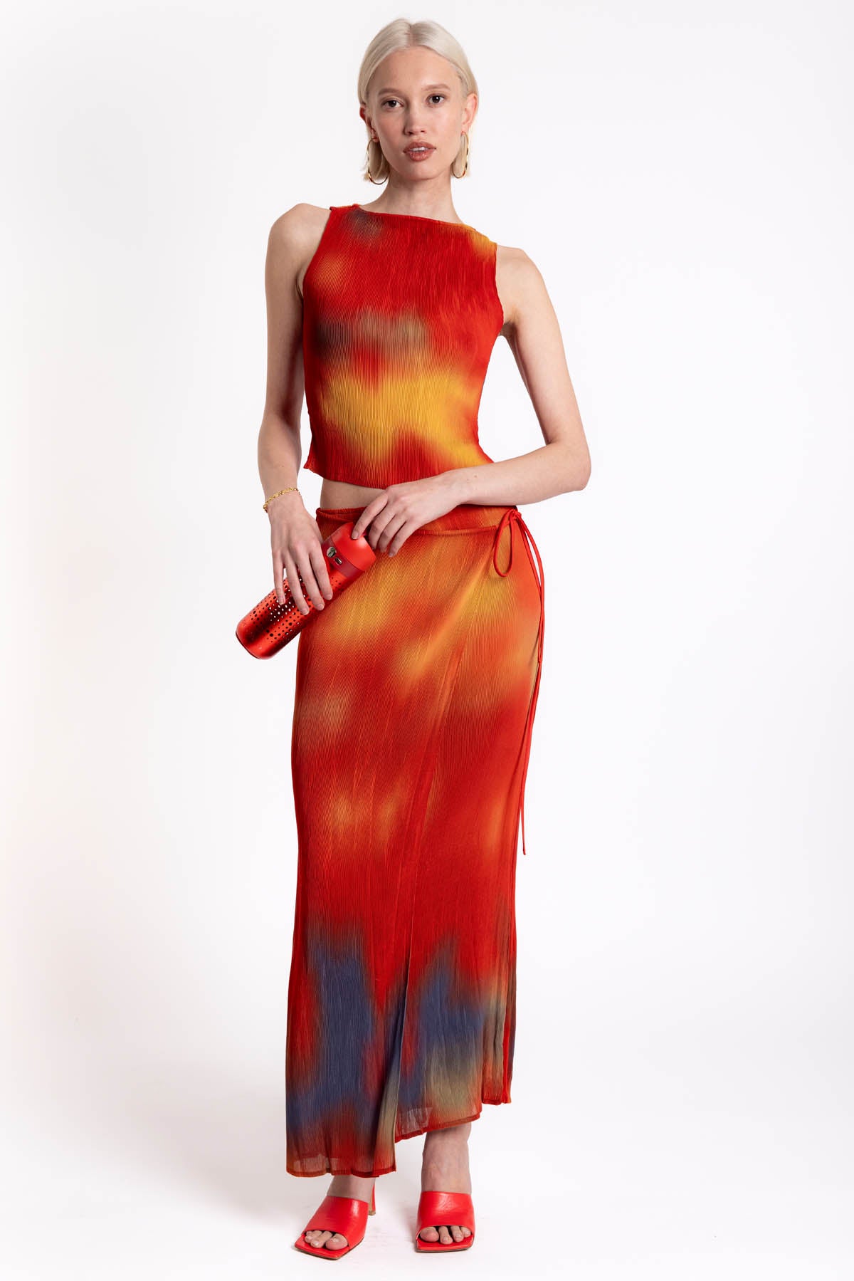 Flowers Pleated Pauline Skirt - Multicolor