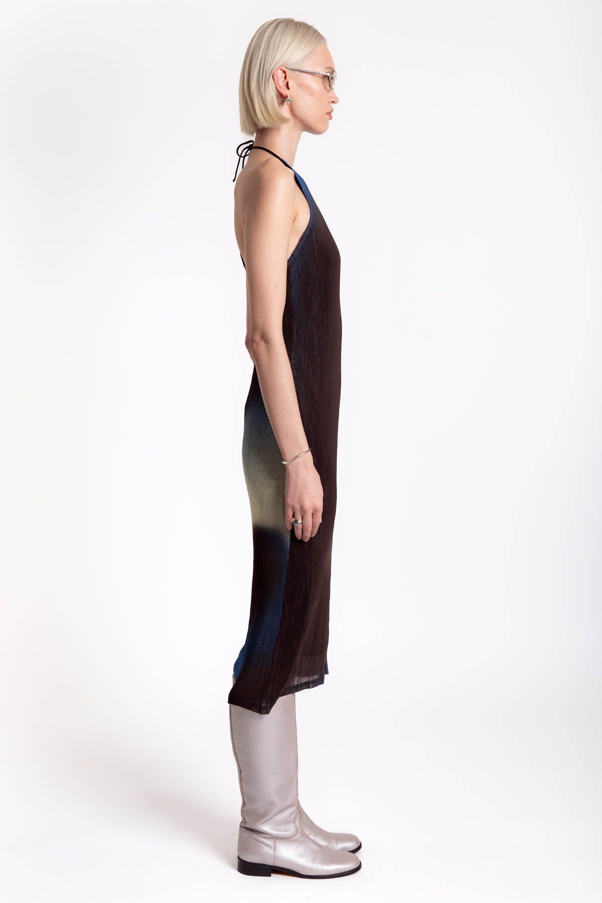 Glass Pleated Miriam Dress - Multicolor